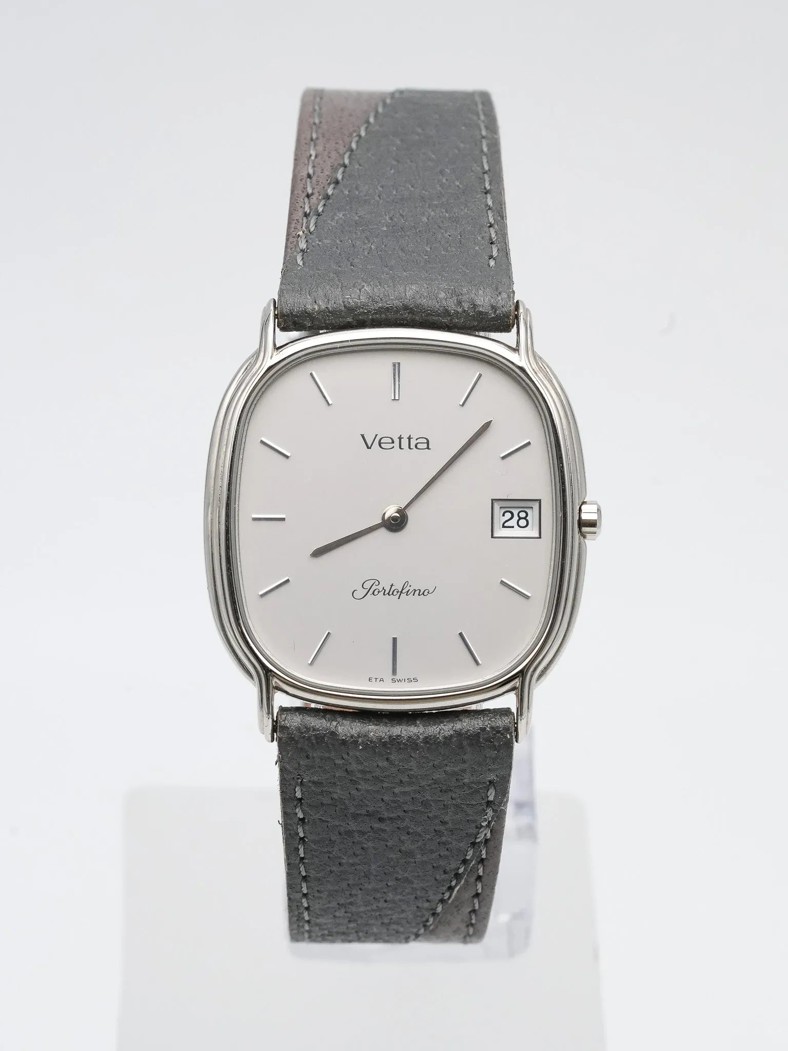 Vetta - Tonneau Acier Cadran Gris - NOS - 1980S - Atelier Victor Paris - Vintage Watch Shop Dubai
