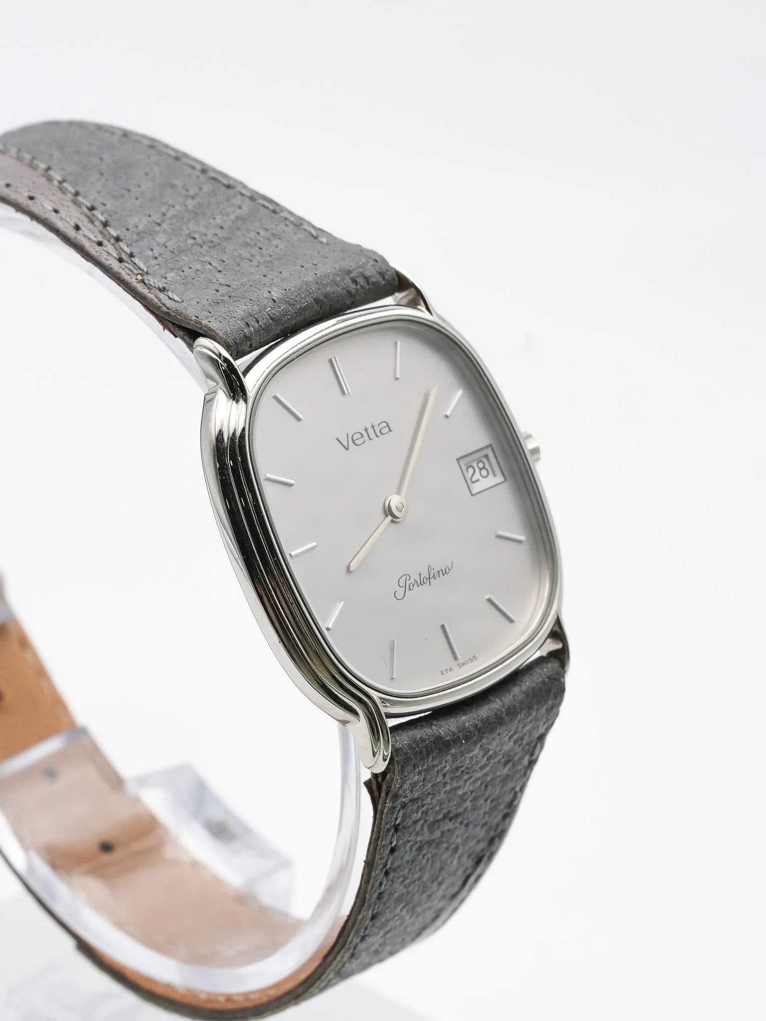 Vetta - Tonneau Acier Cadran Gris - NOS - 1980S - Atelier Victor Paris - Vintage Watch Shop Dubai