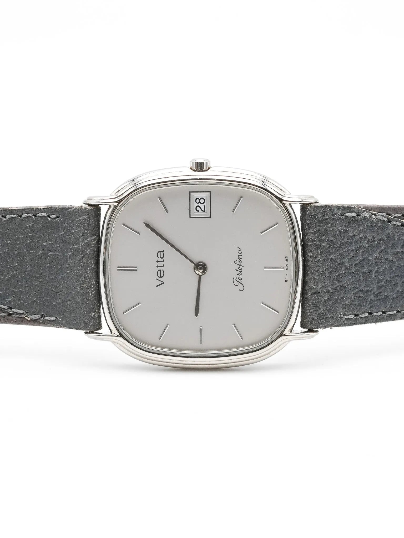 Vetta - Tonneau Acier Cadran Gris - NOS - 1980S - Atelier Victor Paris - Vintage Watch Shop Dubai