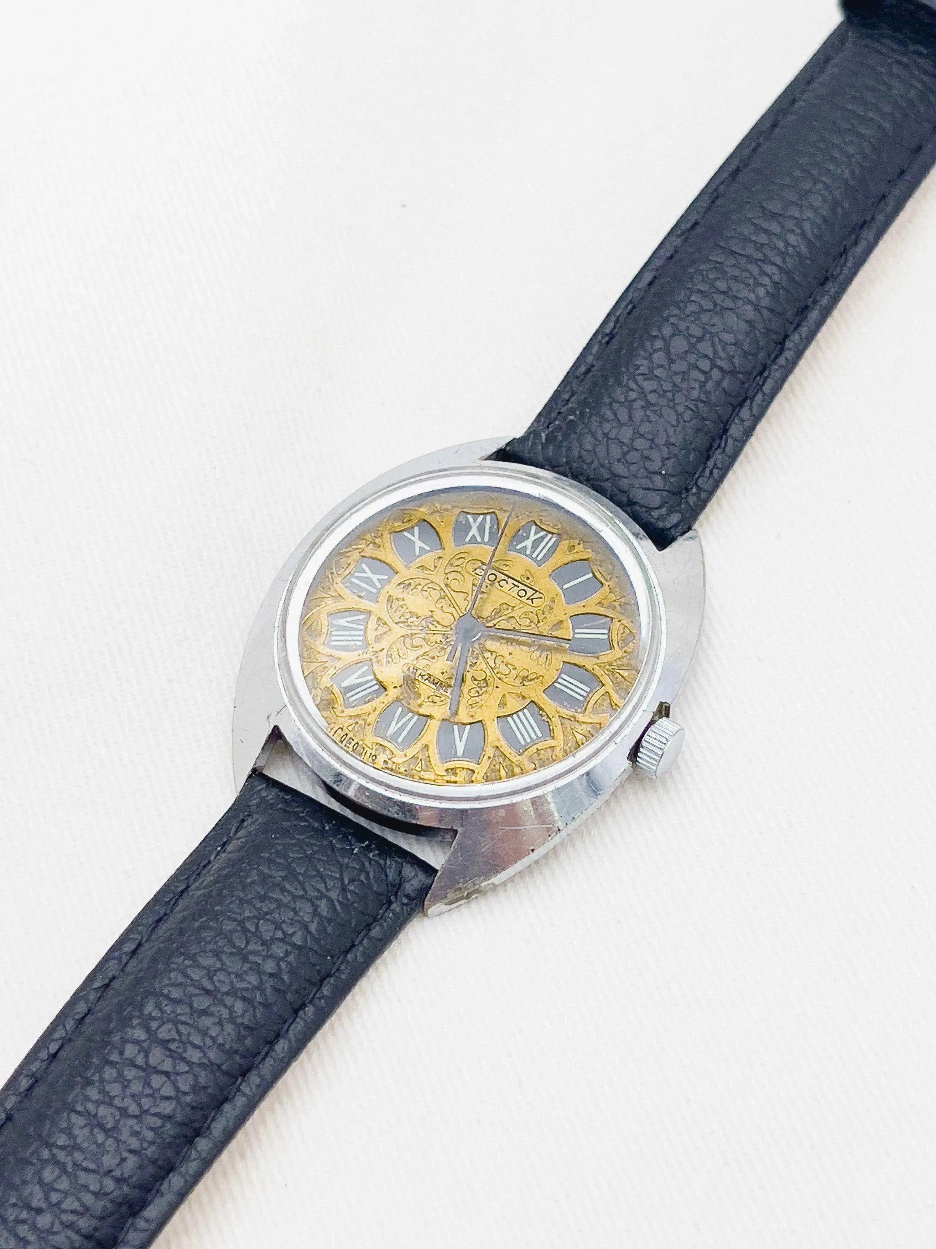 Vostok - Black / Gold Draw - 1970s - Atelier Victor Paris - Vintage Watch Shop Dubai