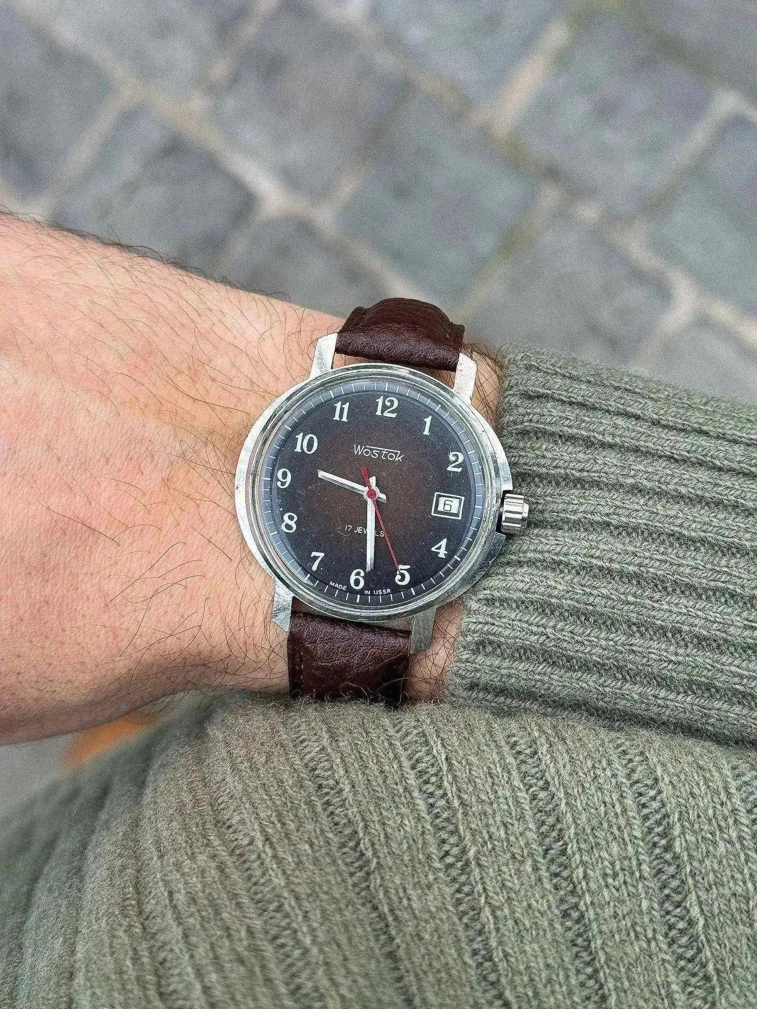 Vostok - Ovale Chocolat - 1970s - Atelier Victor Paris - Vintage Watch Shop Dubai