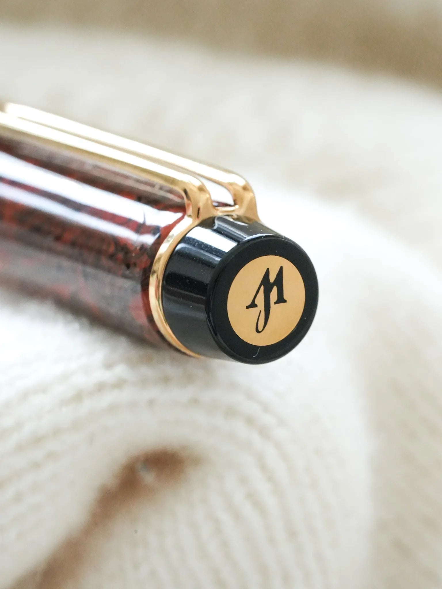 Waterman - Stylo à bille Man 200 Rhapsody Celluloïd Marron Marble - 1985 - Atelier Victor Paris - Vintage Watch Shop Dubai