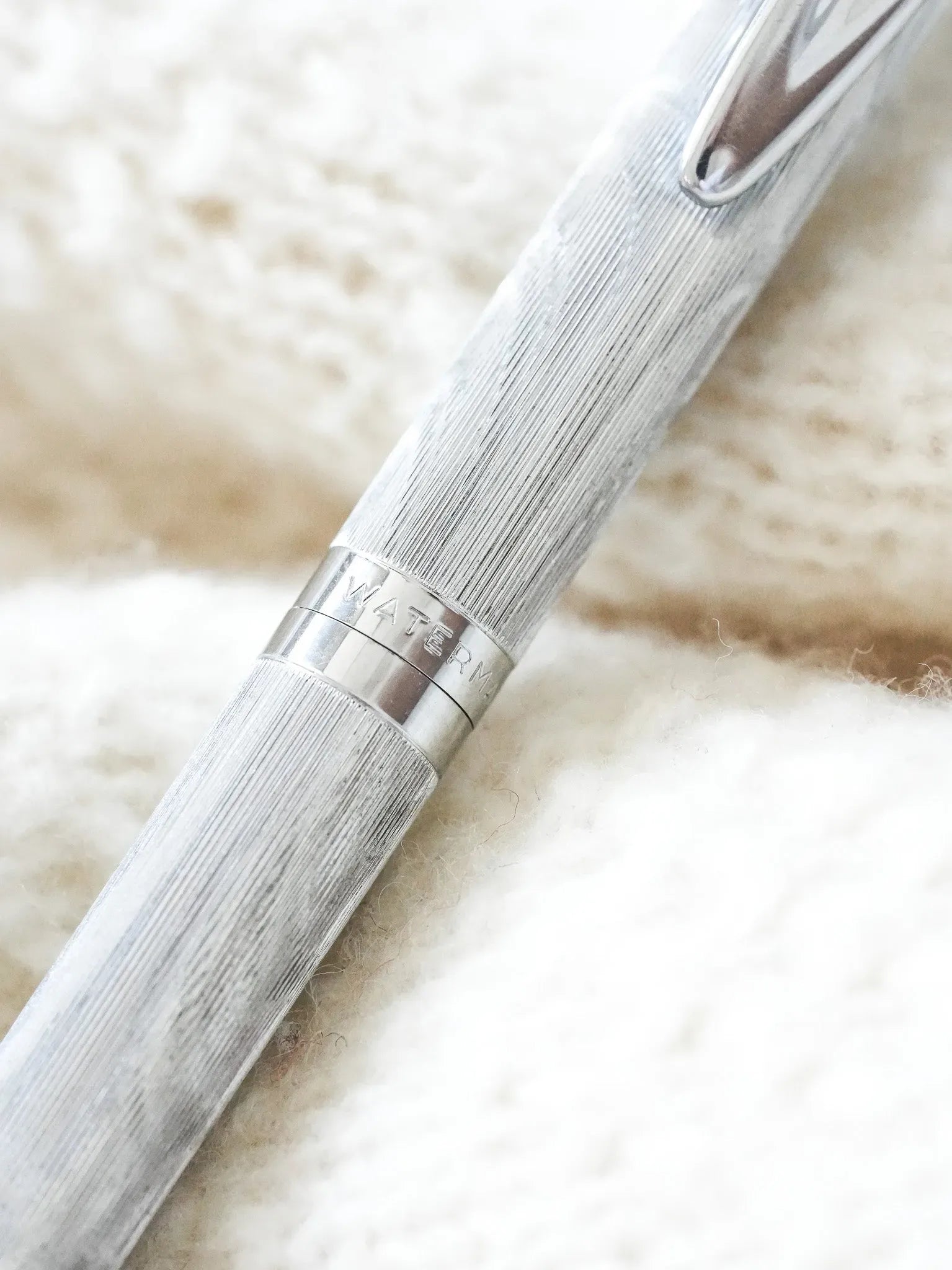 Waterman - Stylo bille tournant acier vagues - 1970s - Atelier Victor