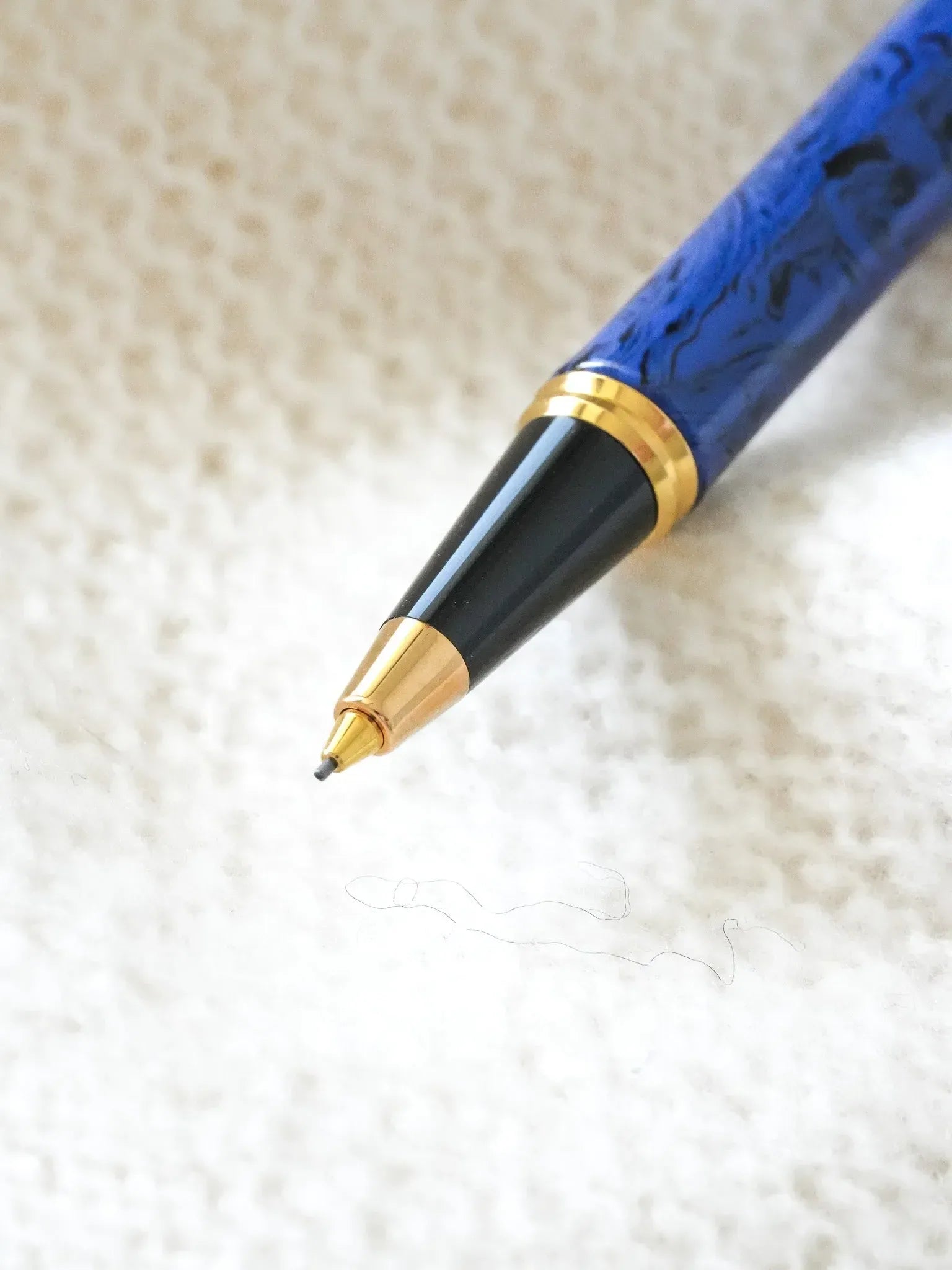 Waterman - Stylo mine Man 200 Rhapsody Celluloïd bleu marbre - 1985 - Atelier Victor