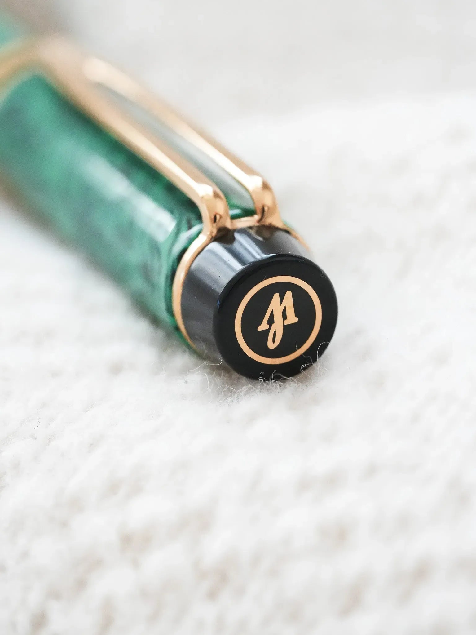 Waterman - Stylo mine Man 200 Rhapsody Celluloïd Vert marbre - 1985 - Atelier Victor