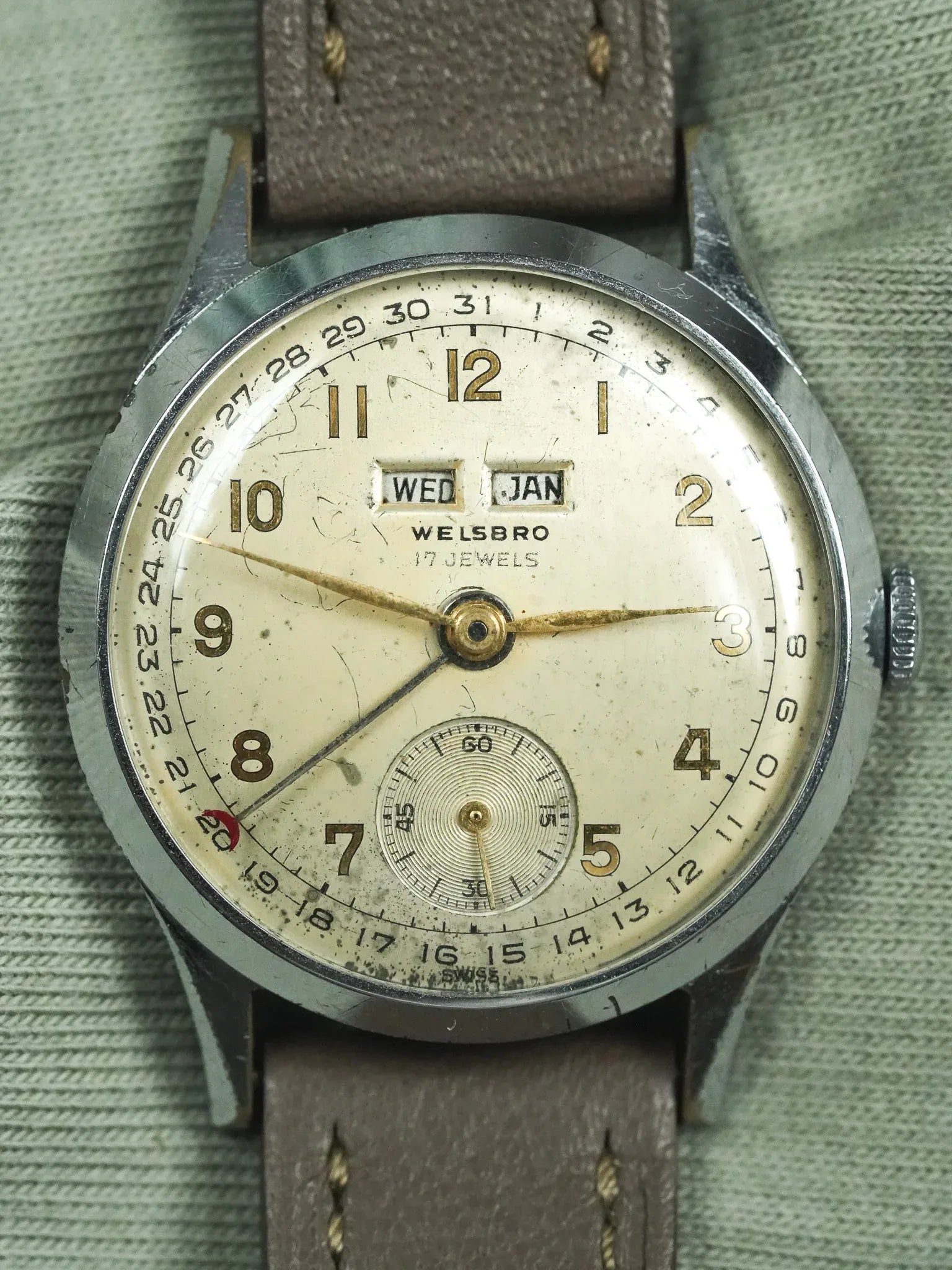 Welsbro - Triple Calendar Patine Crème - 1950s - Atelier Victor