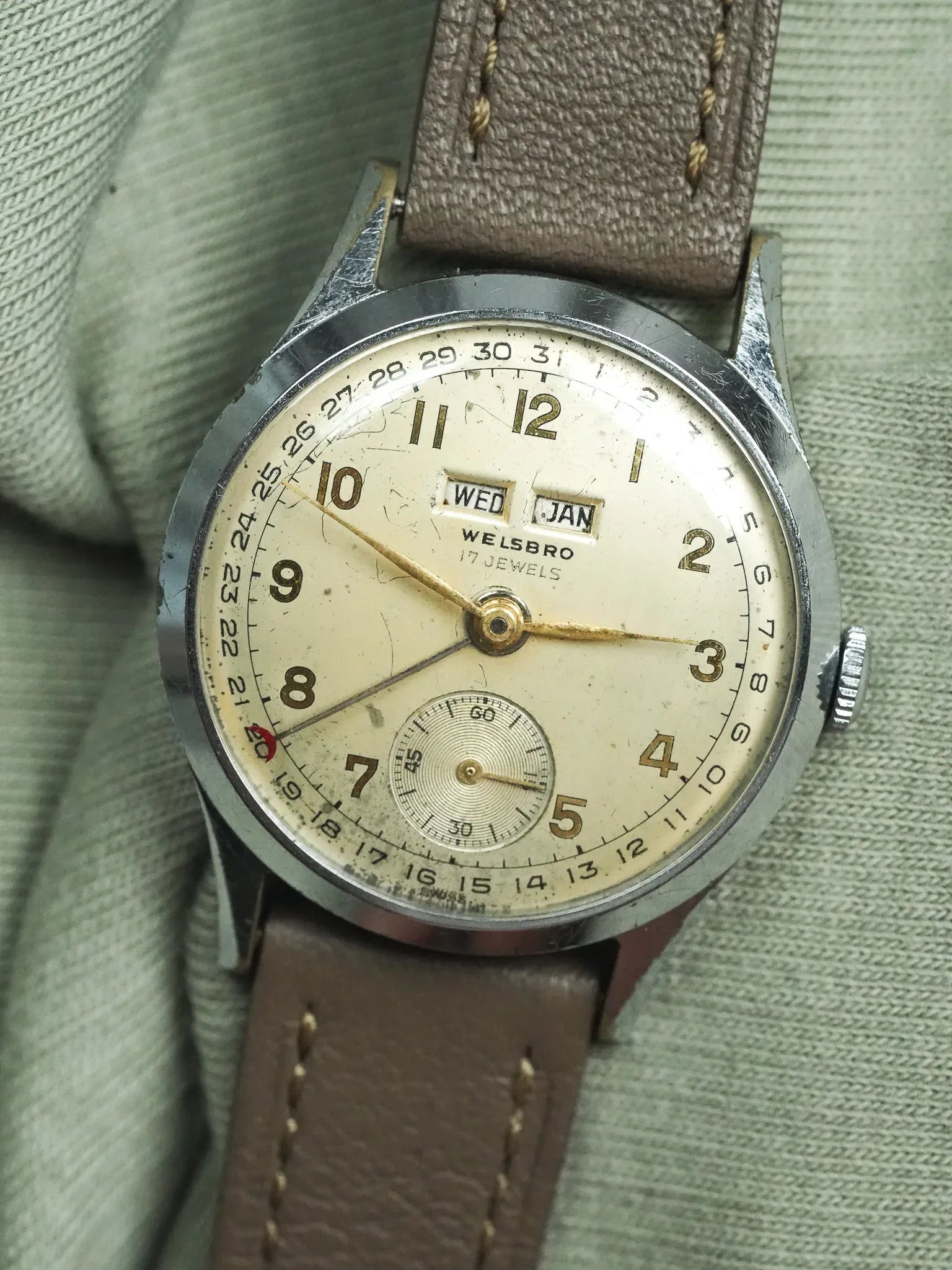 Welsbro - Triple Calendar Patine Crème - 1950s - Atelier Victor