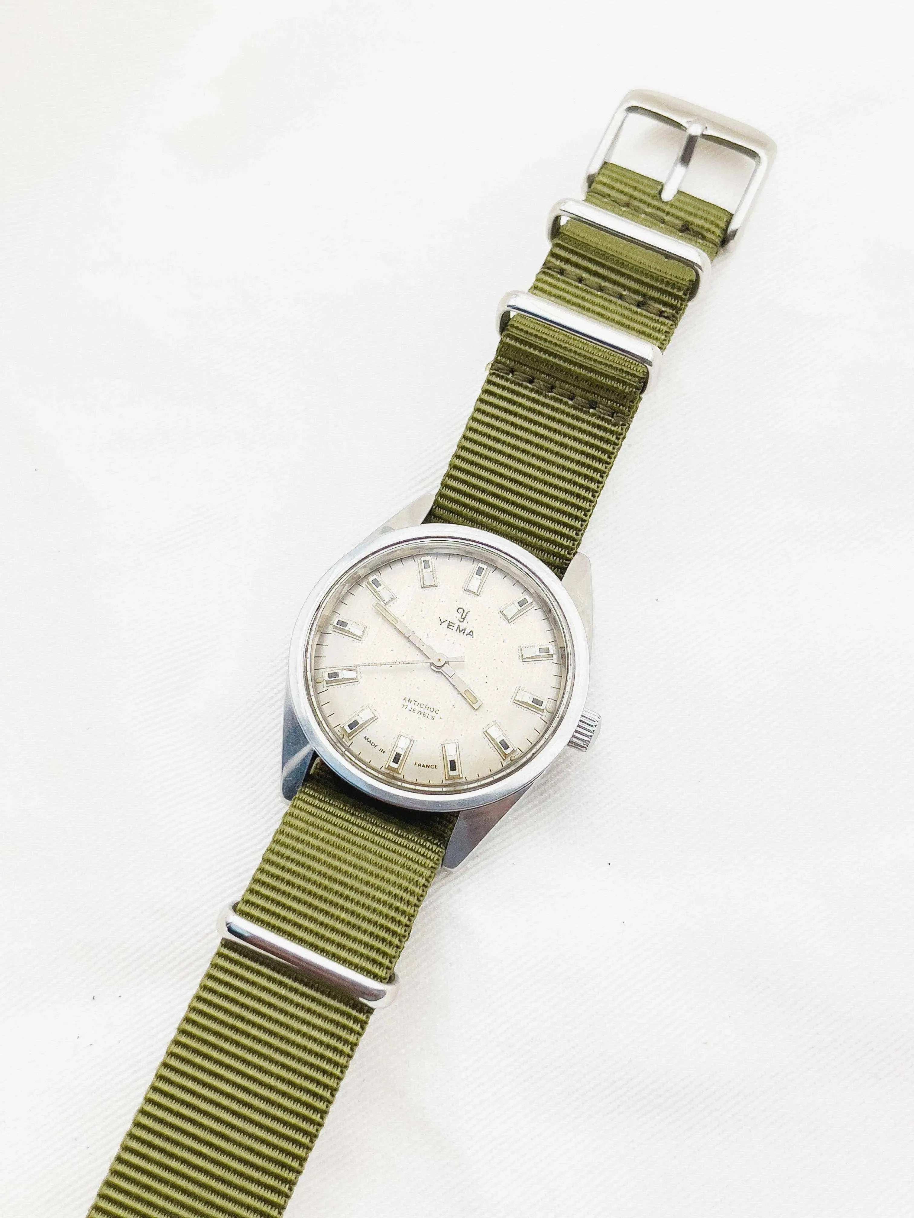 Yema - Antichoc Champagne Patiné - 1960s - Atelier Victor Paris - Vintage Watch Shop Dubai