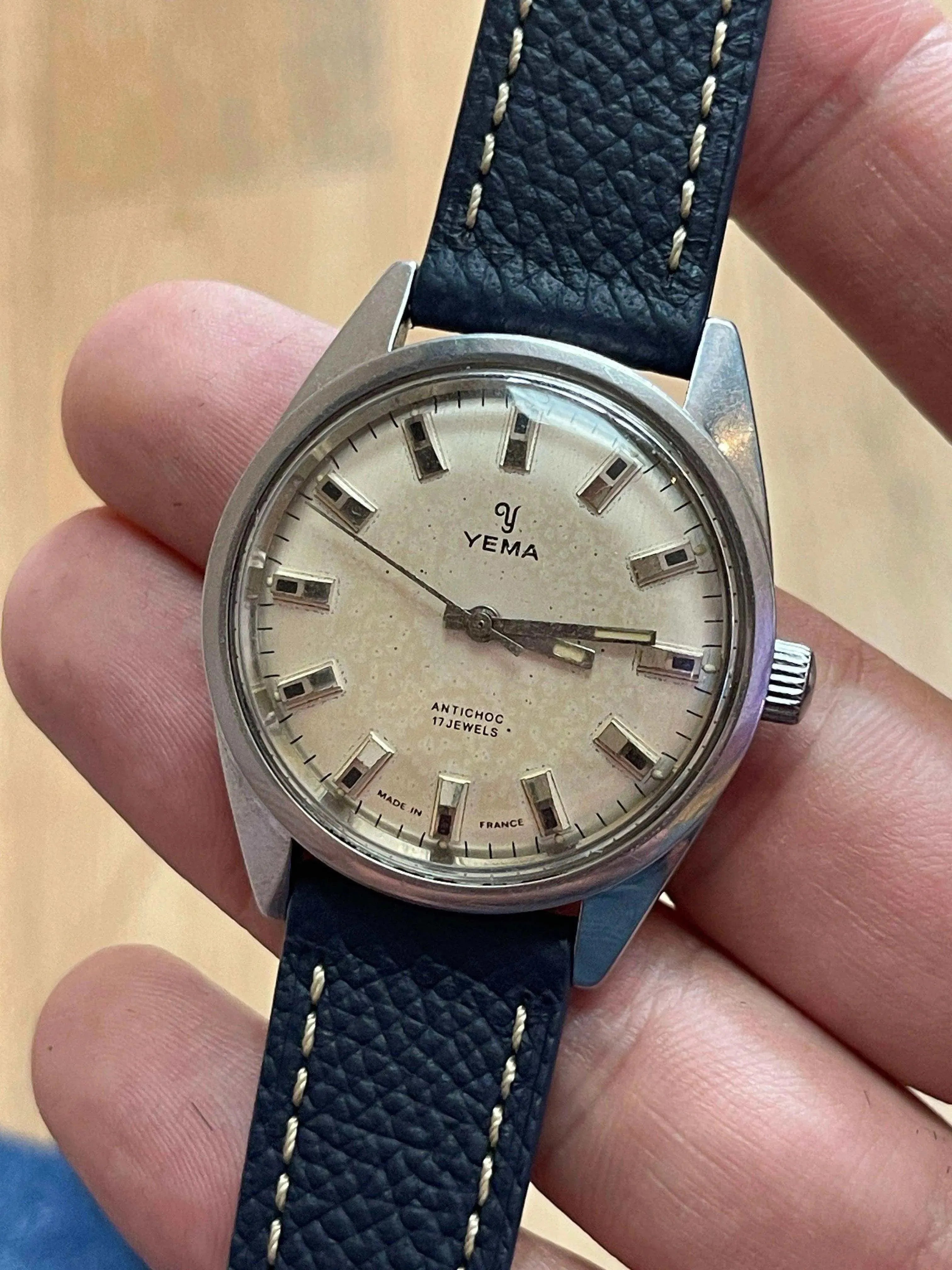 Yema - Antichoc Champagne Patiné - 1960s - Atelier Victor Paris - Vintage Watch Shop Dubai