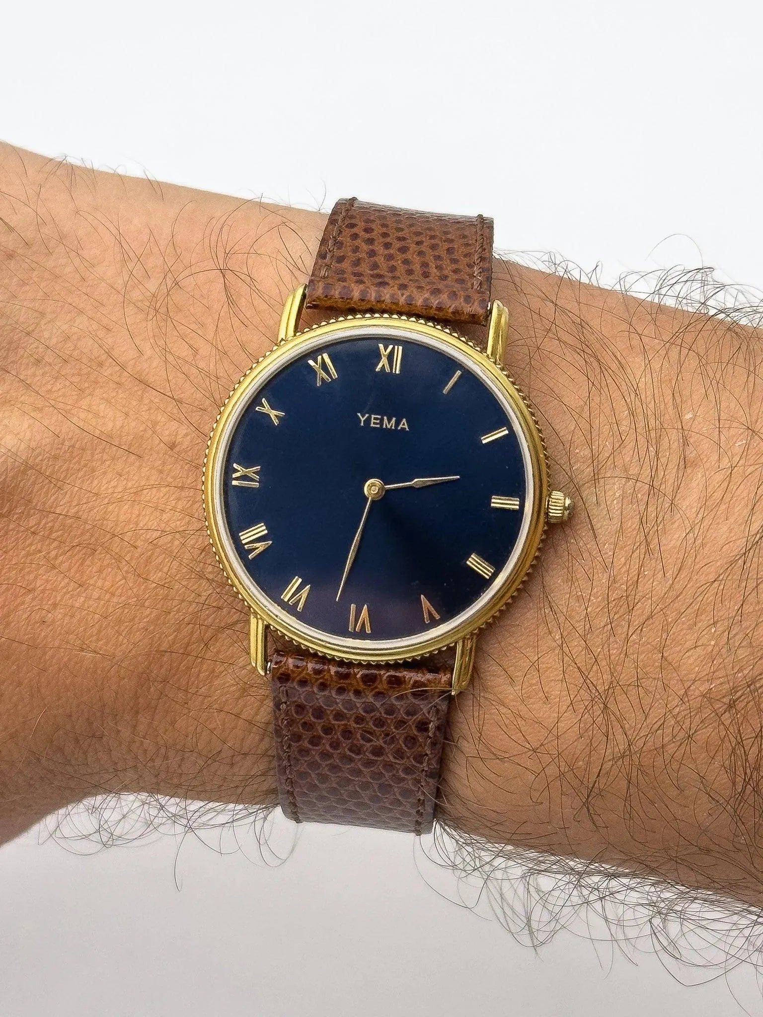 Yema - Blue Cannelé Romain - 1990s - Atelier Victor Paris - Vintage Watch Shop Dubai