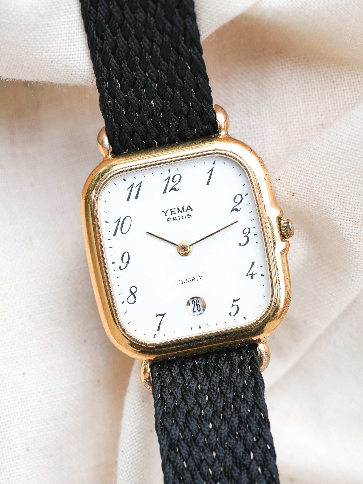 Yema - Chiffres arabes Blanc Date 6h - 1990s - Atelier Victor Paris - Vintage Watch Shop Dubai