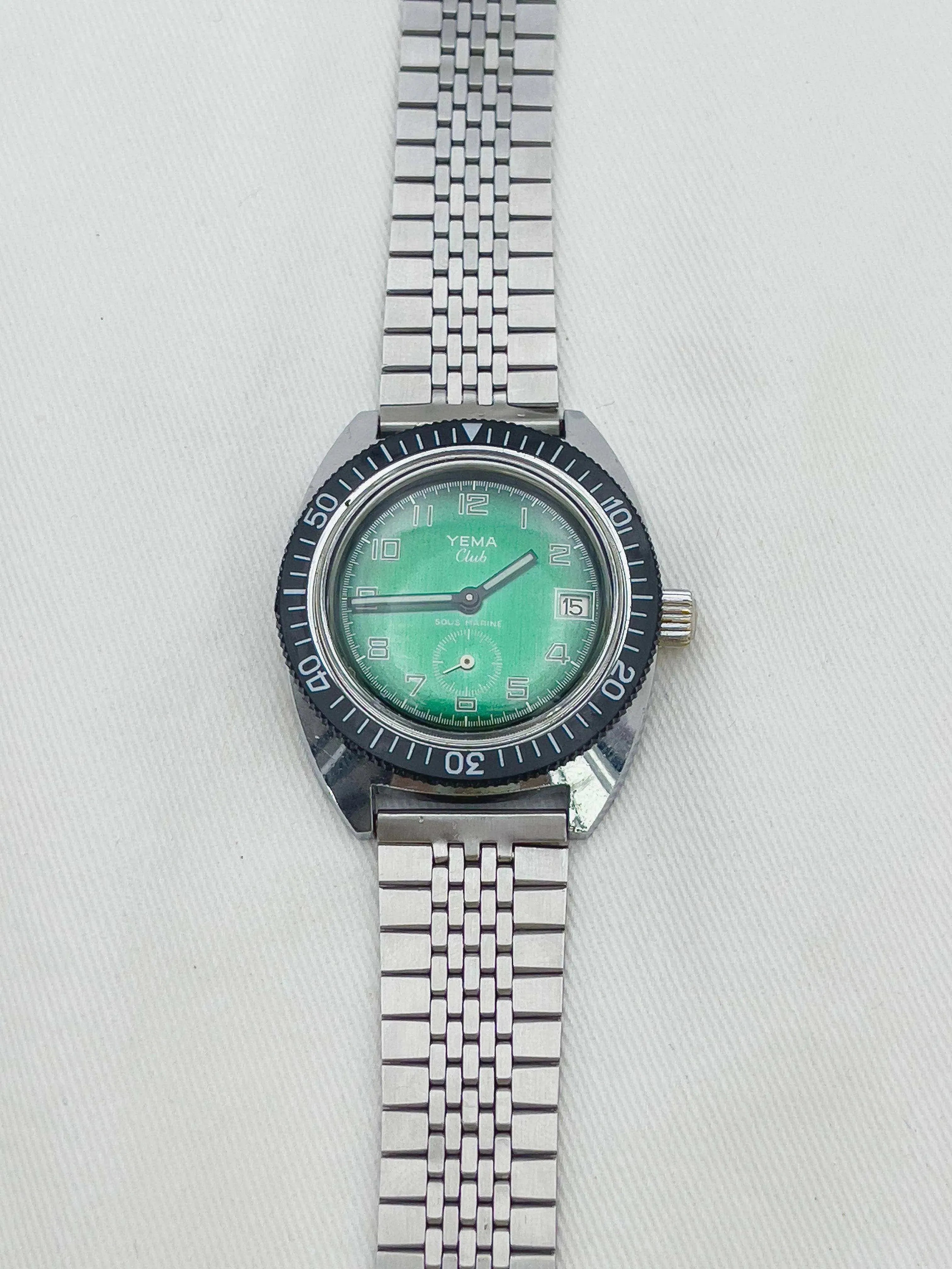 Yema - Club Sous-Marine Green Dial - 1960s - Atelier Victor Paris - Vintage Watch Shop Dubai