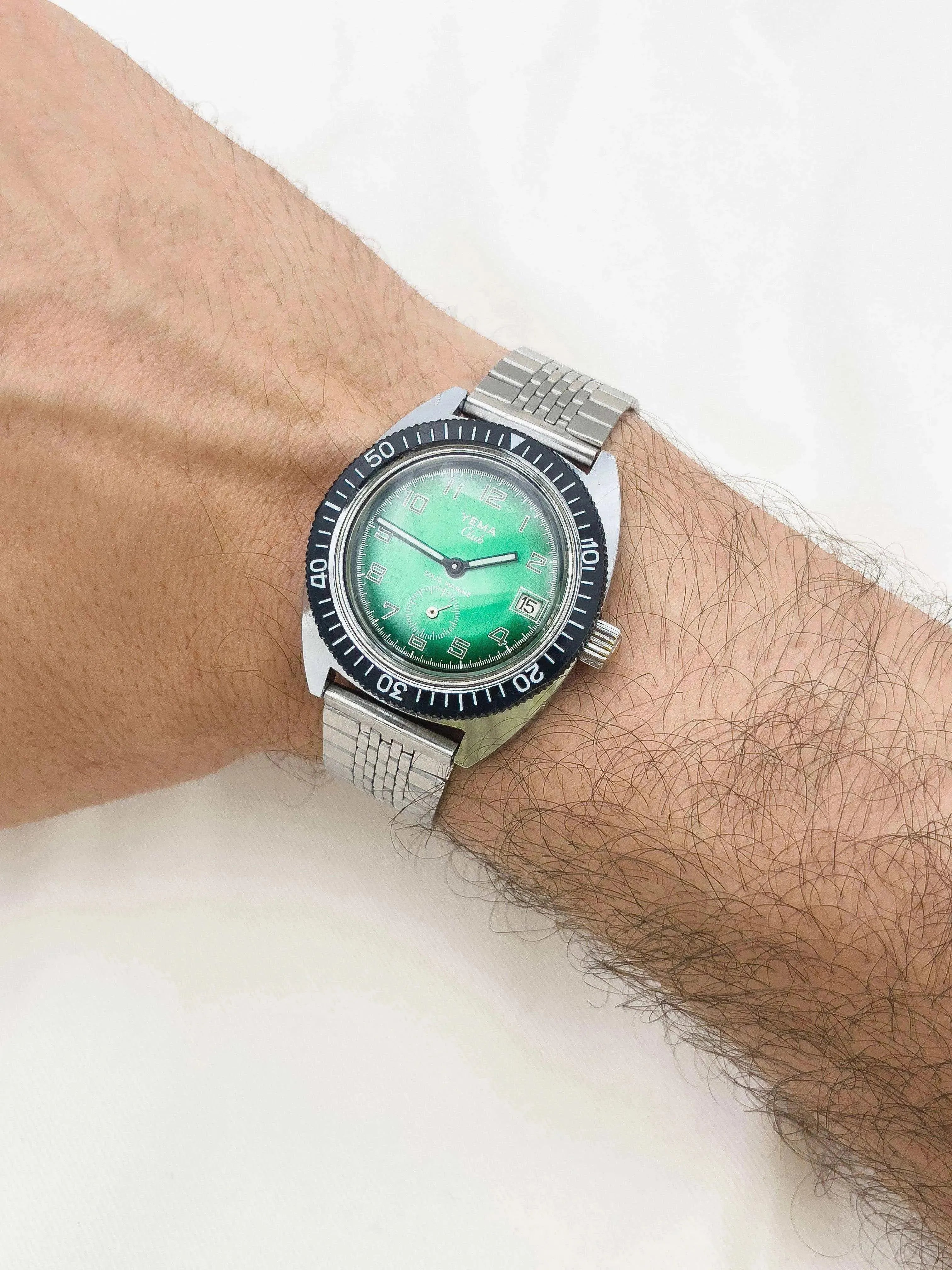 Yema - Club Sous-Marine Green Dial - 1960s - Atelier Victor Paris - Vintage Watch Shop Dubai