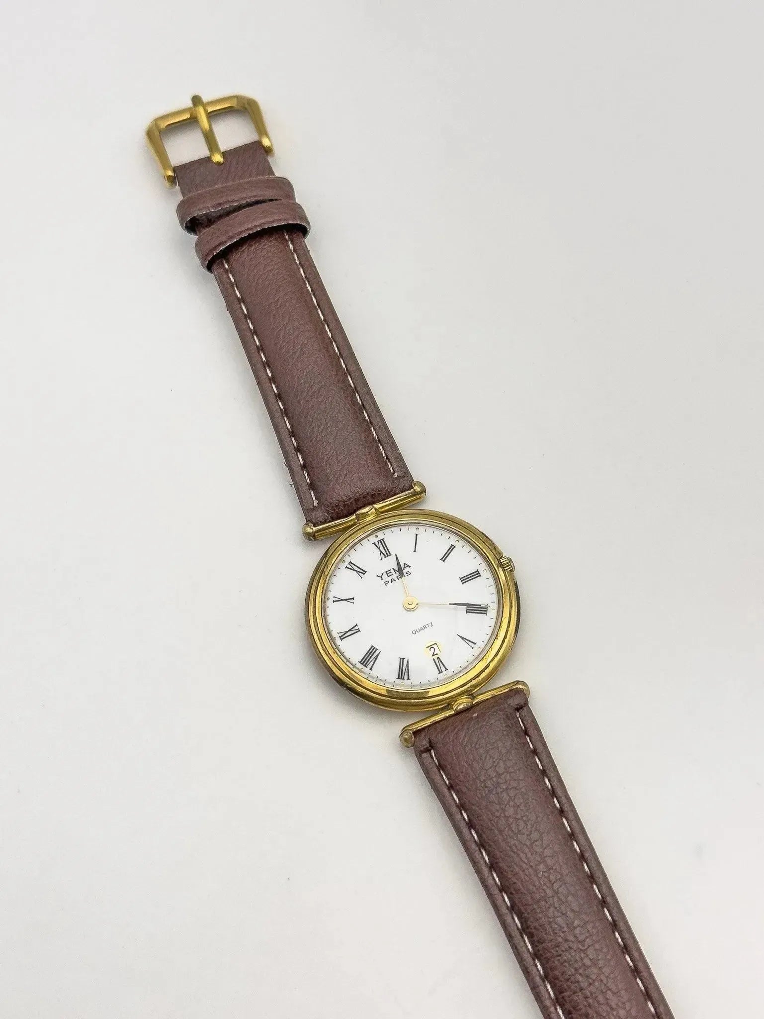 Yema - Cornes Centrales Boitier Plaqué or Romain - 1990s - Atelier Victor