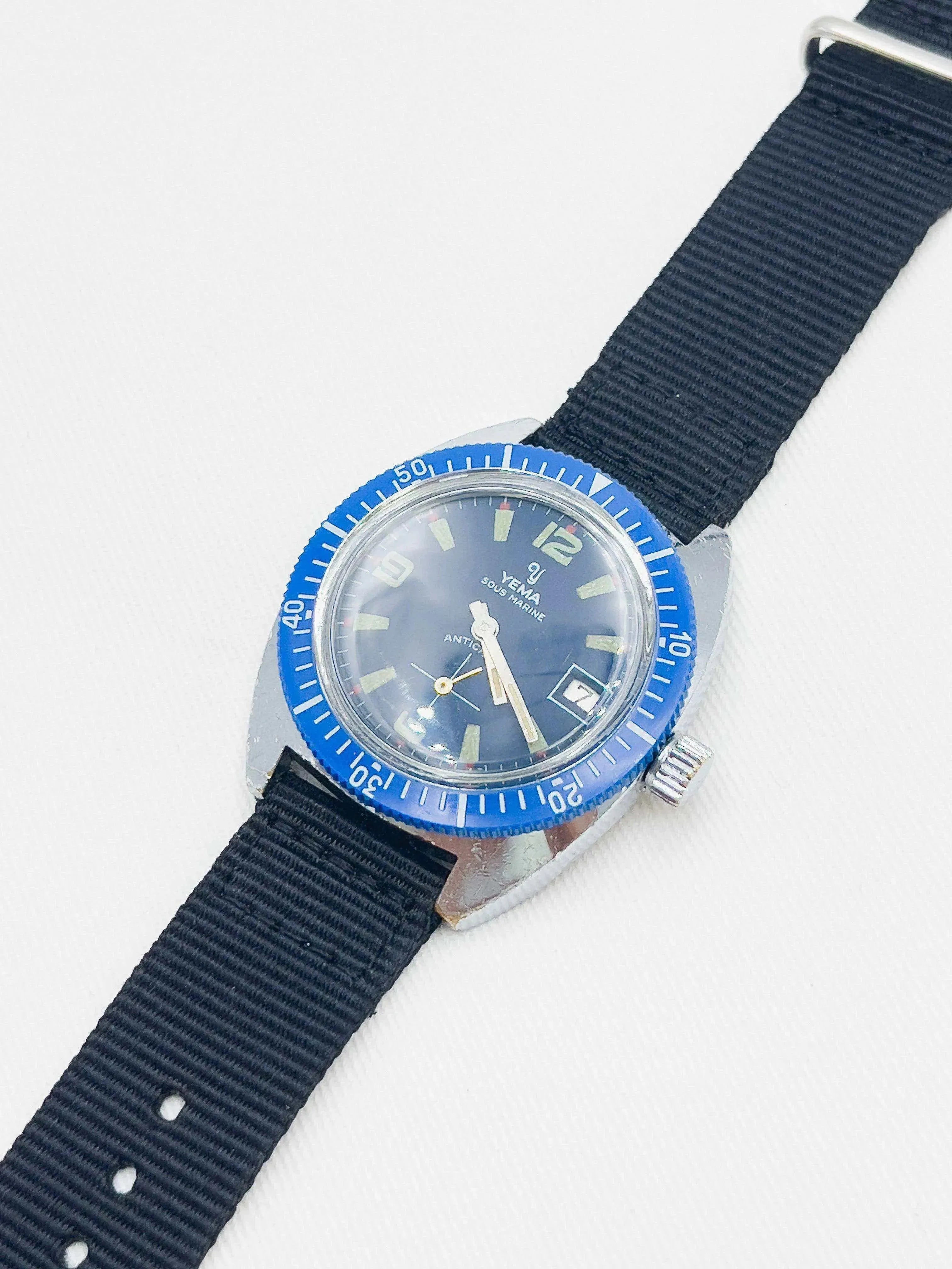 Yema - Diver Blue Nato- 1960s - Atelier Victor Paris - Vintage Watch Shop Dubai