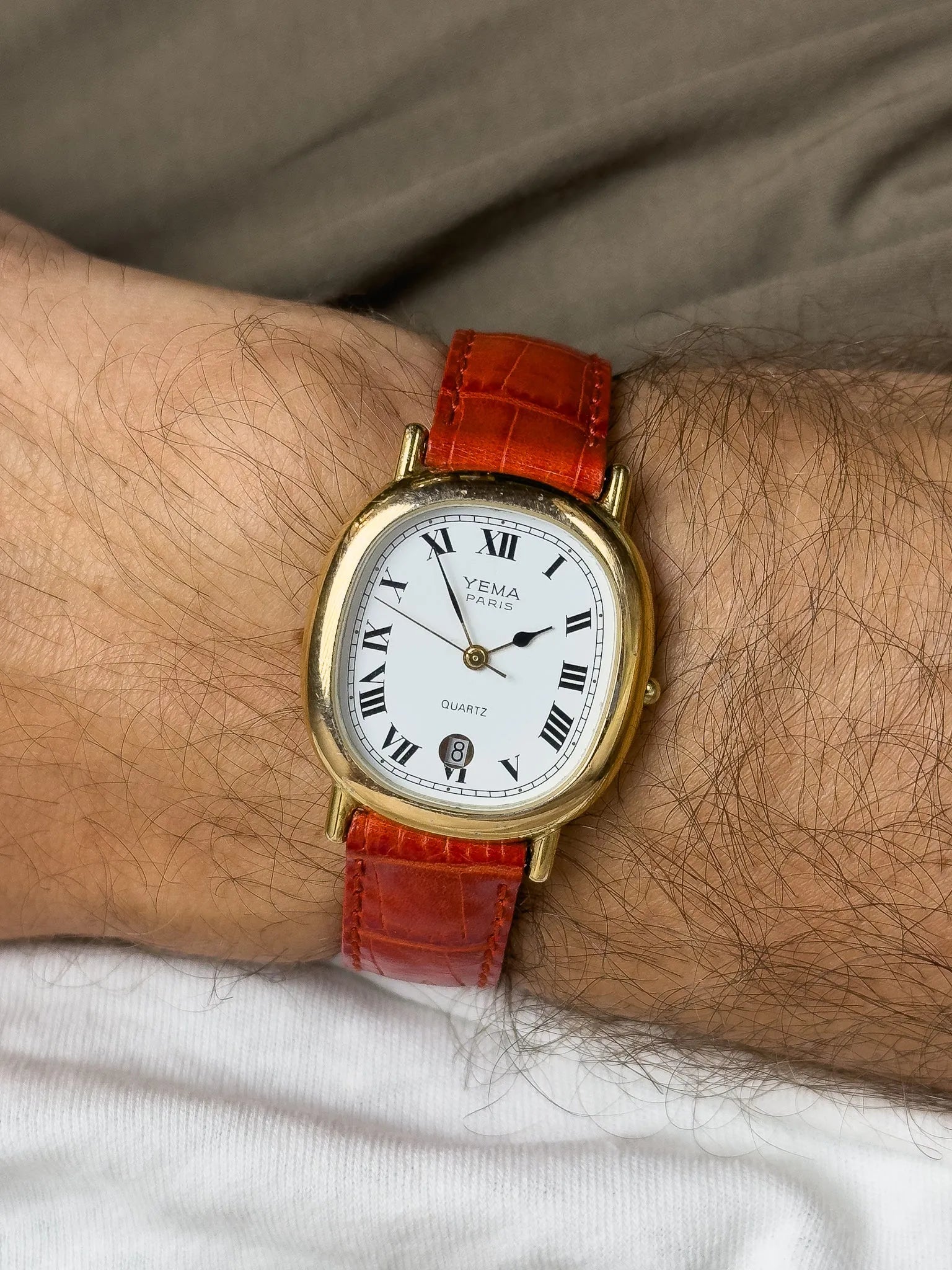 Yema - Elipse Date 6h Cadran blanc #2 - 1990s - Atelier Victor