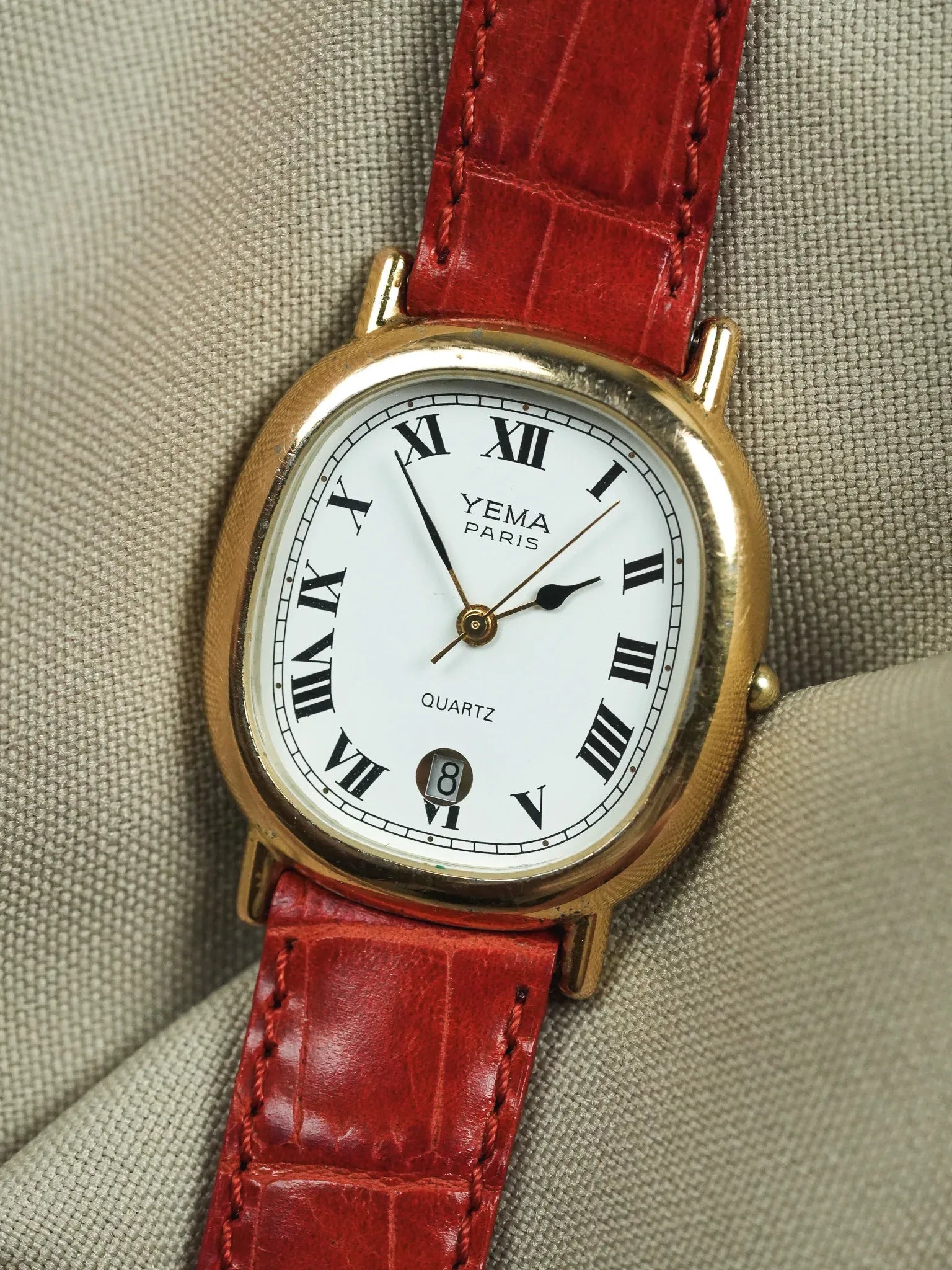 Yema - Elipse Date 6h Cadran blanc #2 - 1990s - Atelier Victor - Vintage  Shop