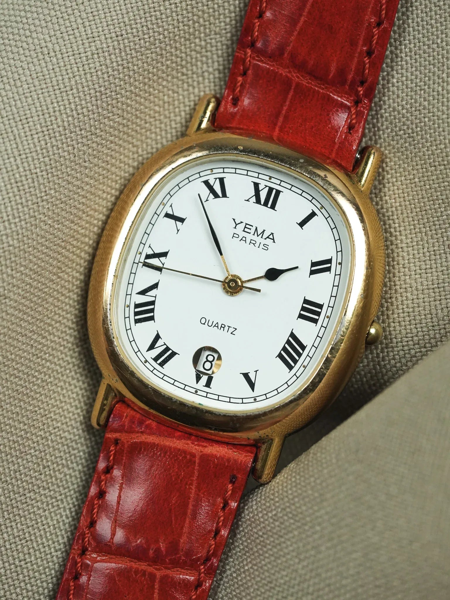 Yema - Elipse Date 6h Cadran blanc #2 - 1990s - Atelier Victor - Vintage  Shop