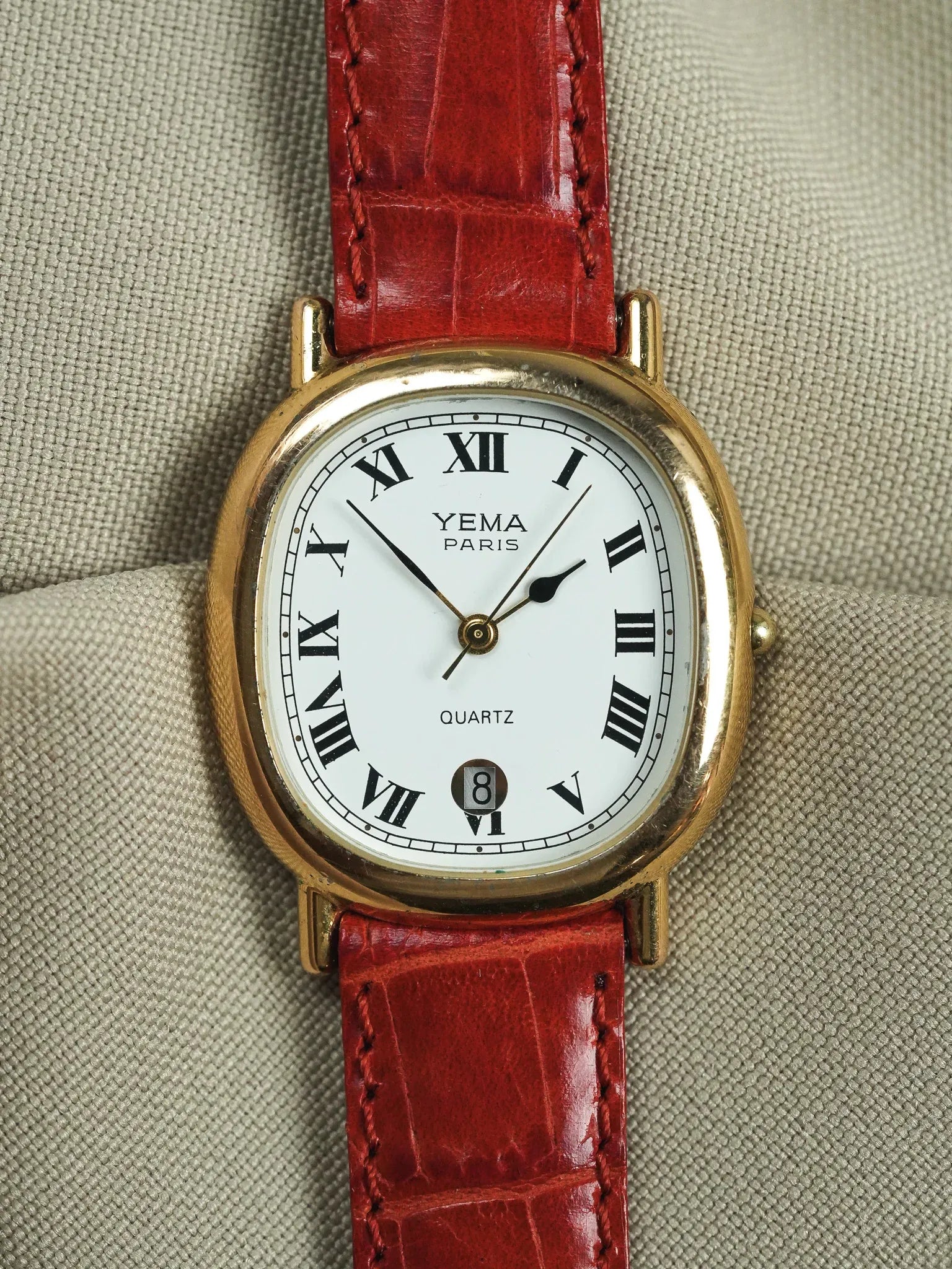Yema - Elipse Date 6h Cadran blanc #2 - 1990s - Atelier Victor - Vintage  Shop