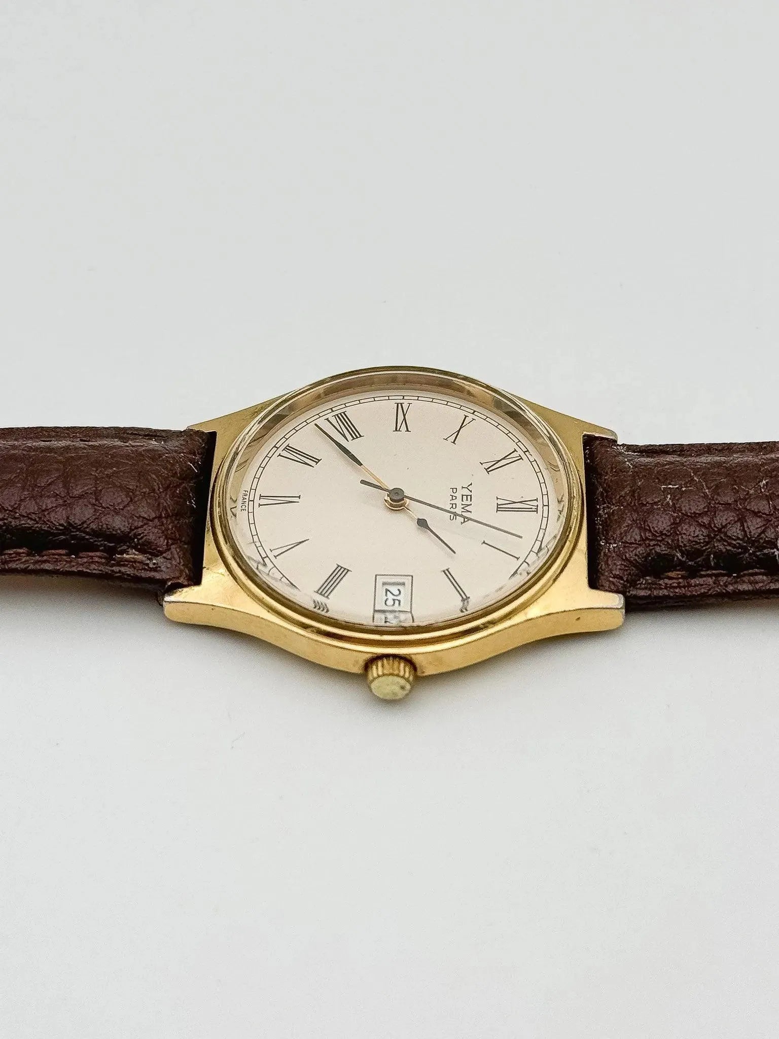 Yema - Gold Cream Romain - 1990s - Atelier Victor Paris - Vintage Watch Shop Dubai