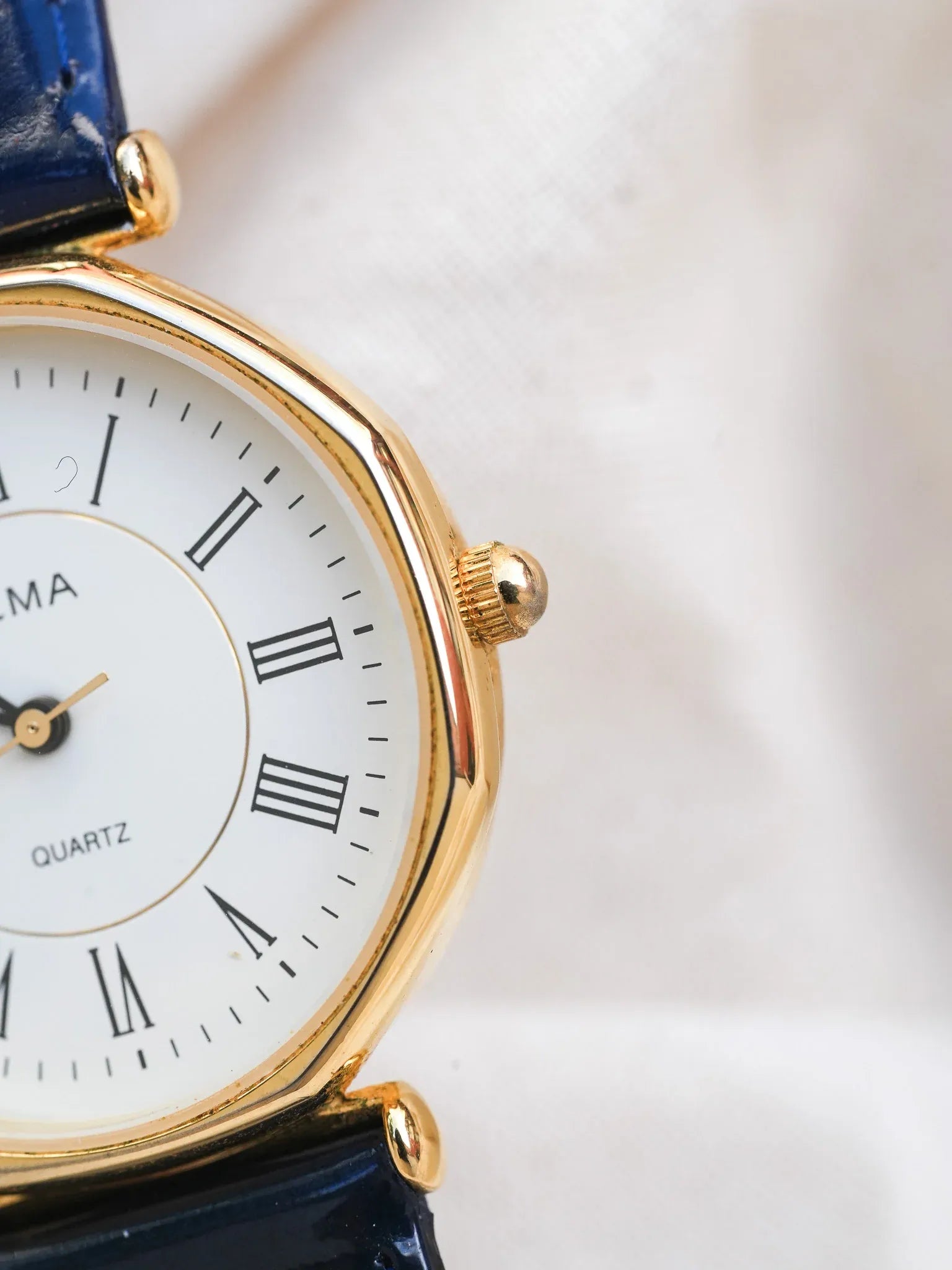 Yema - Octogonale Romain Blanc Plaqué or - 1990s - Atelier Victor