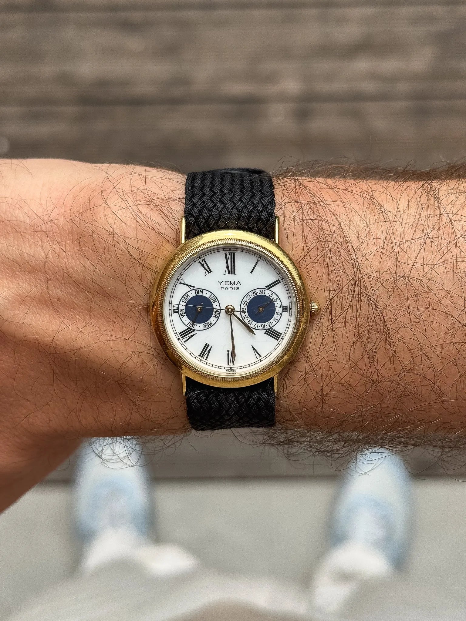 Yema - Paris Calendrier Plaqué Or cannelée - 1990s - Atelier Victor