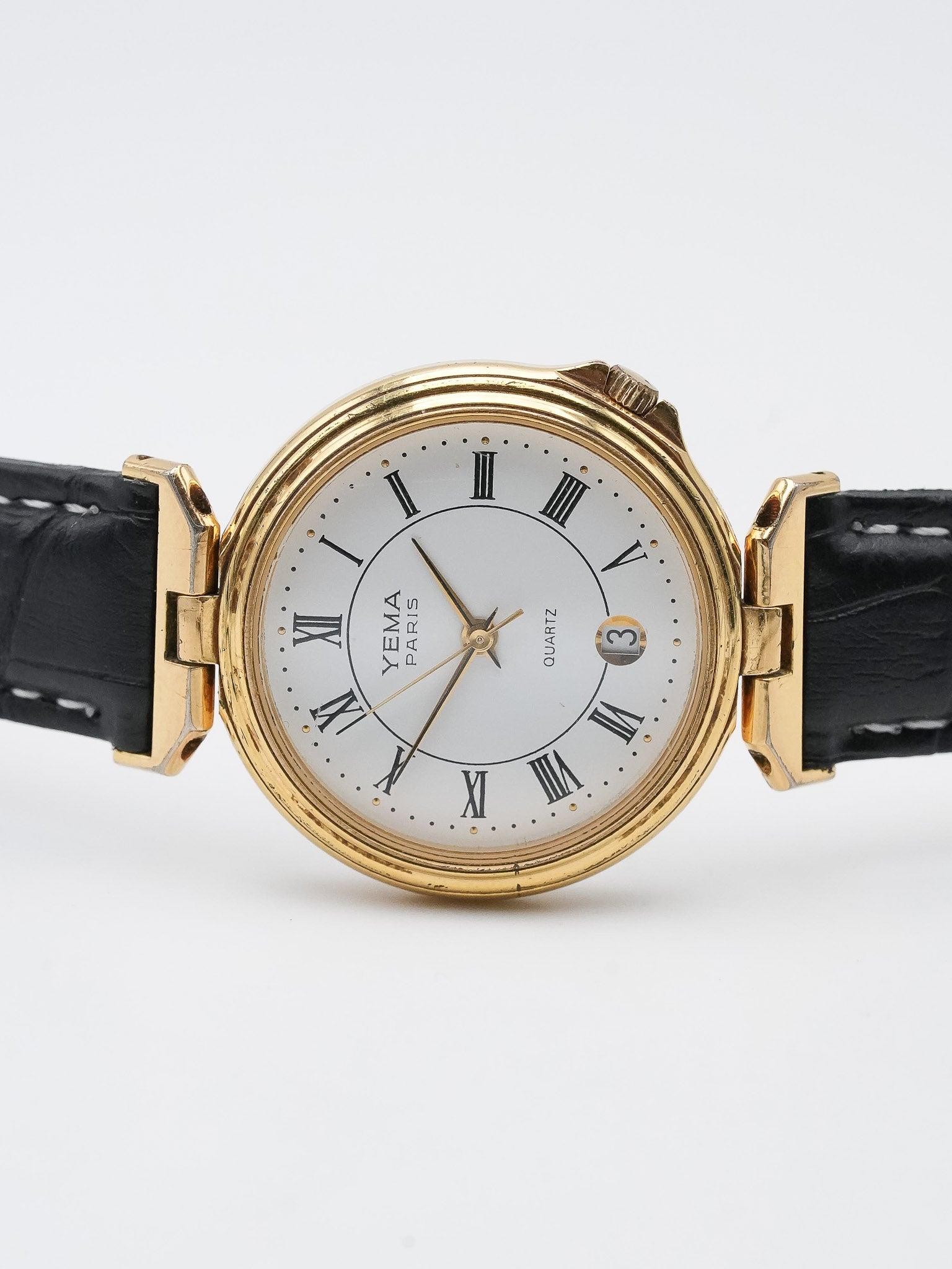 Yema - Paris Plaqué or Cornes spéciales - 1990s - Atelier Victor Paris - Vintage Watch Shop Dubai