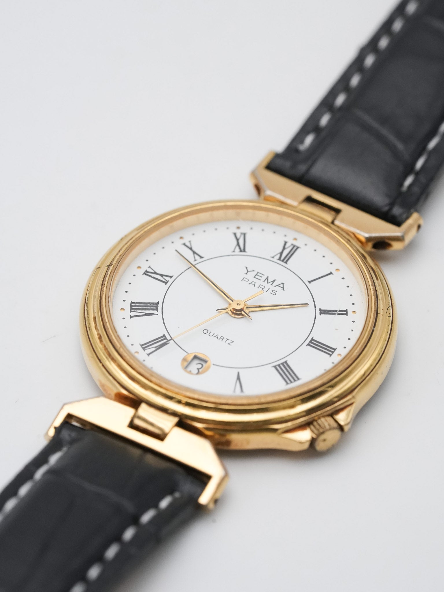 Yema - Paris Plaqué or Cornes spéciales - 1990s - Atelier Victor Paris - Vintage Watch Shop Dubai