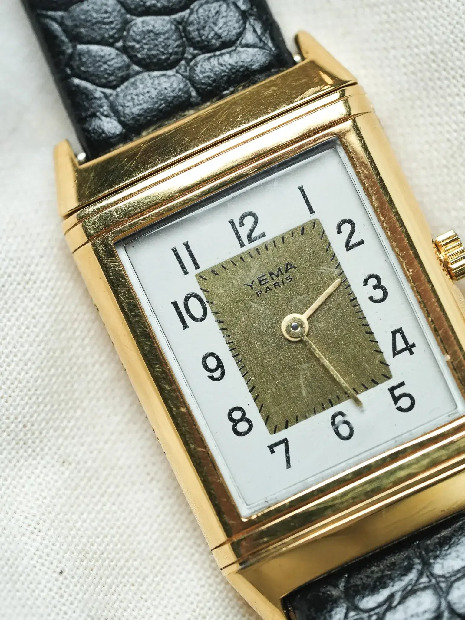Yema Made in Paris Gold Plated Ladies Vintage 1990\'s Wrist Watch Genuine Leather s-l1200.jpg main image 4
