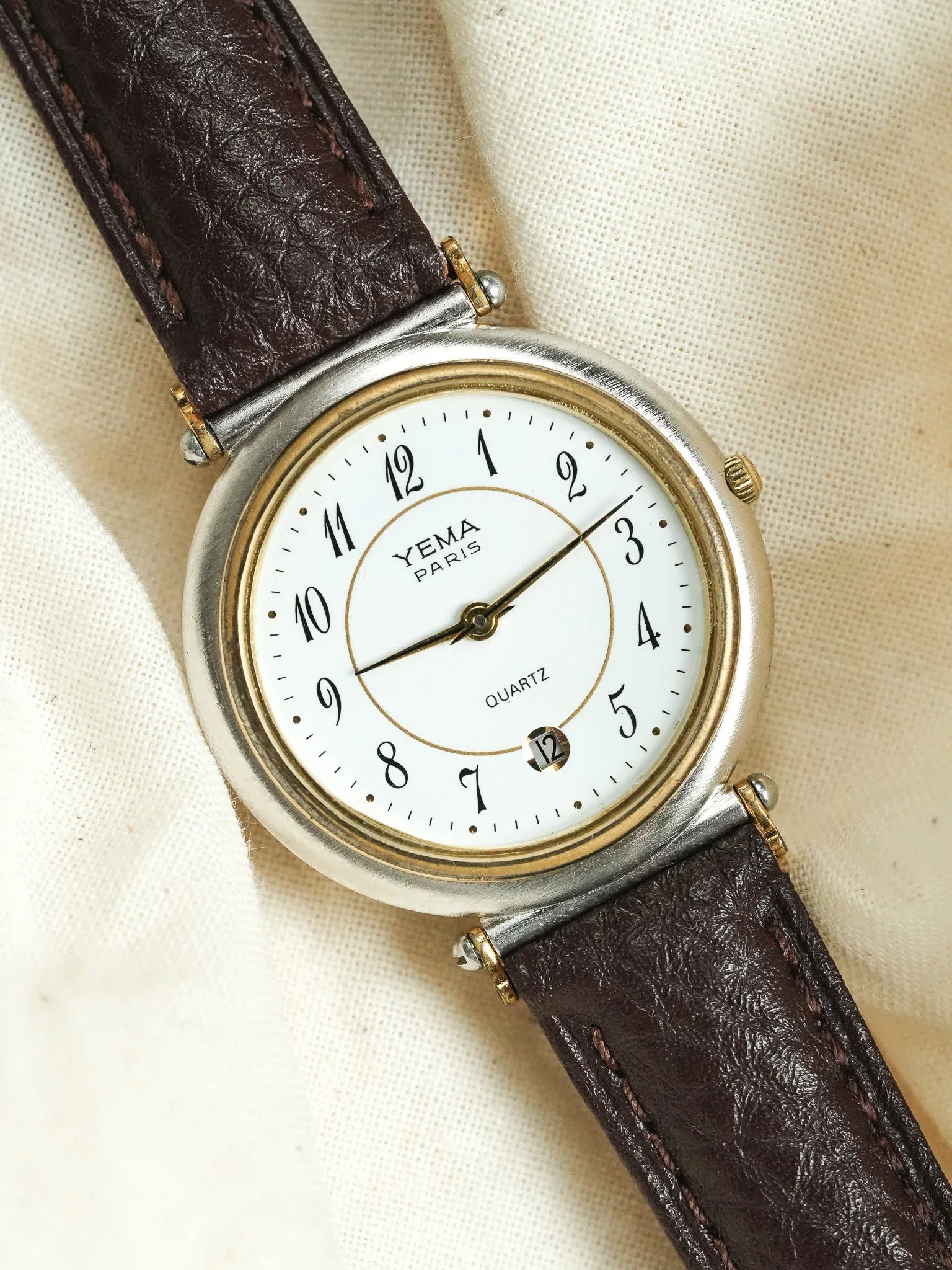 Yema - Paris Rond Acier Or Cornes Centrales - 1980s - Atelier Victor - Vintage  Shop