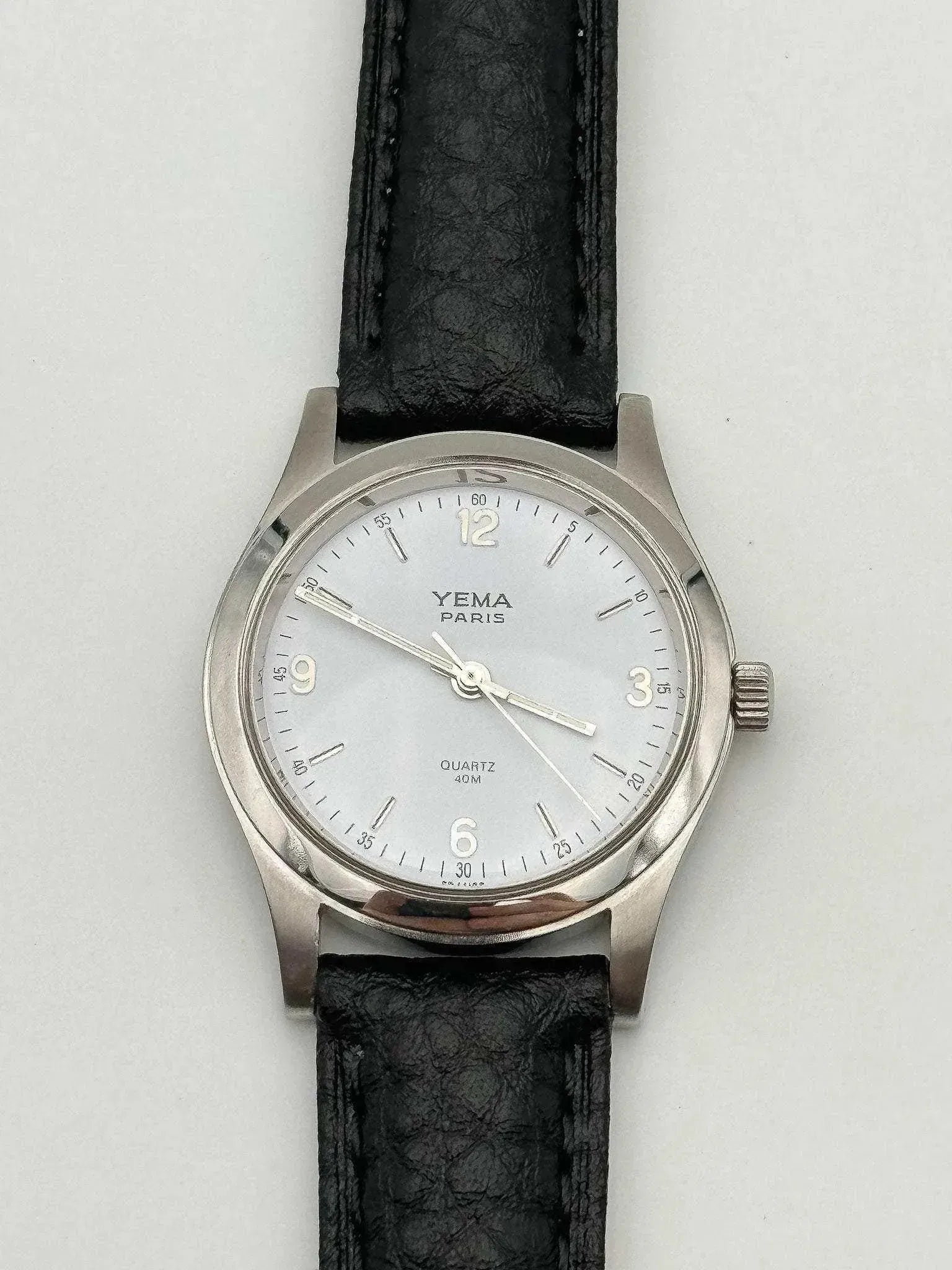Yema - Petite montre habillée cadran blanc acier - 1990s - Atelier Victor