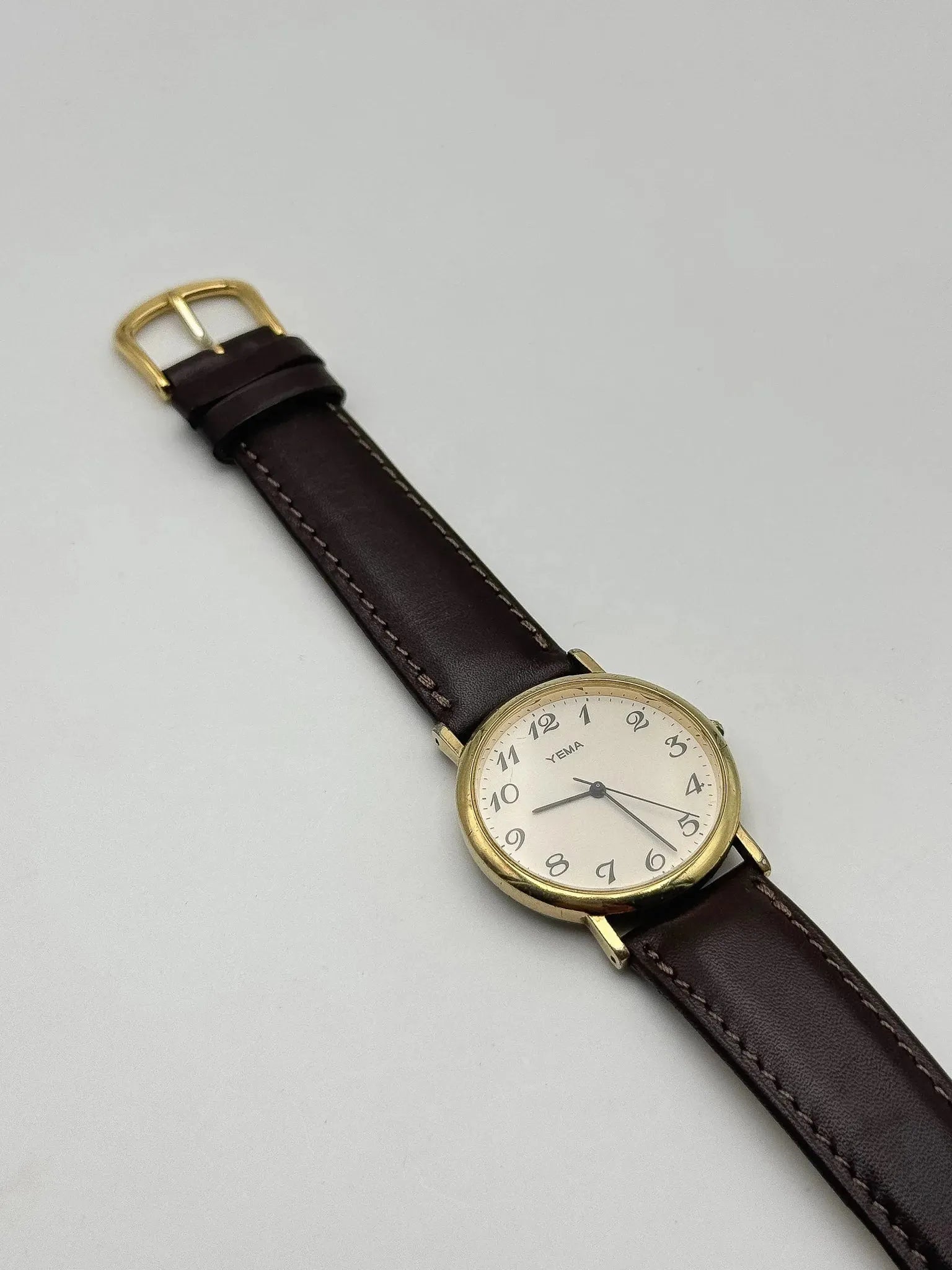 Yema - Ronde plaqué or Breguet Numerals - 1990s - Atelier Victor Paris - Vintage Watch Shop Dubai