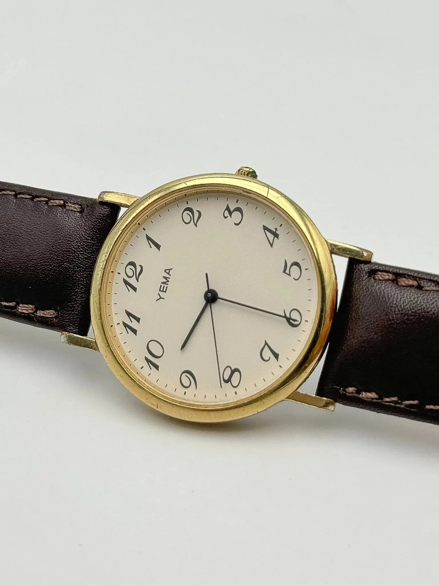 Yema - Ronde plaqué or Breguet Numerals - 1990s - Atelier Victor Paris - Vintage Watch Shop Dubai