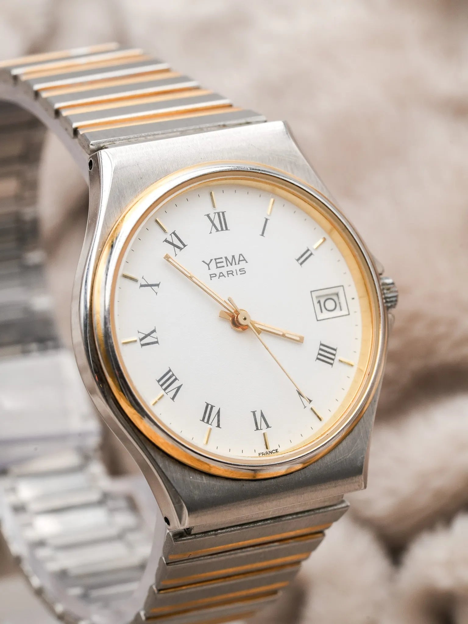 Yema - Royal Acier Or Bracelet intégré - 1990s - Atelier Victor - Vintage Watch Shop