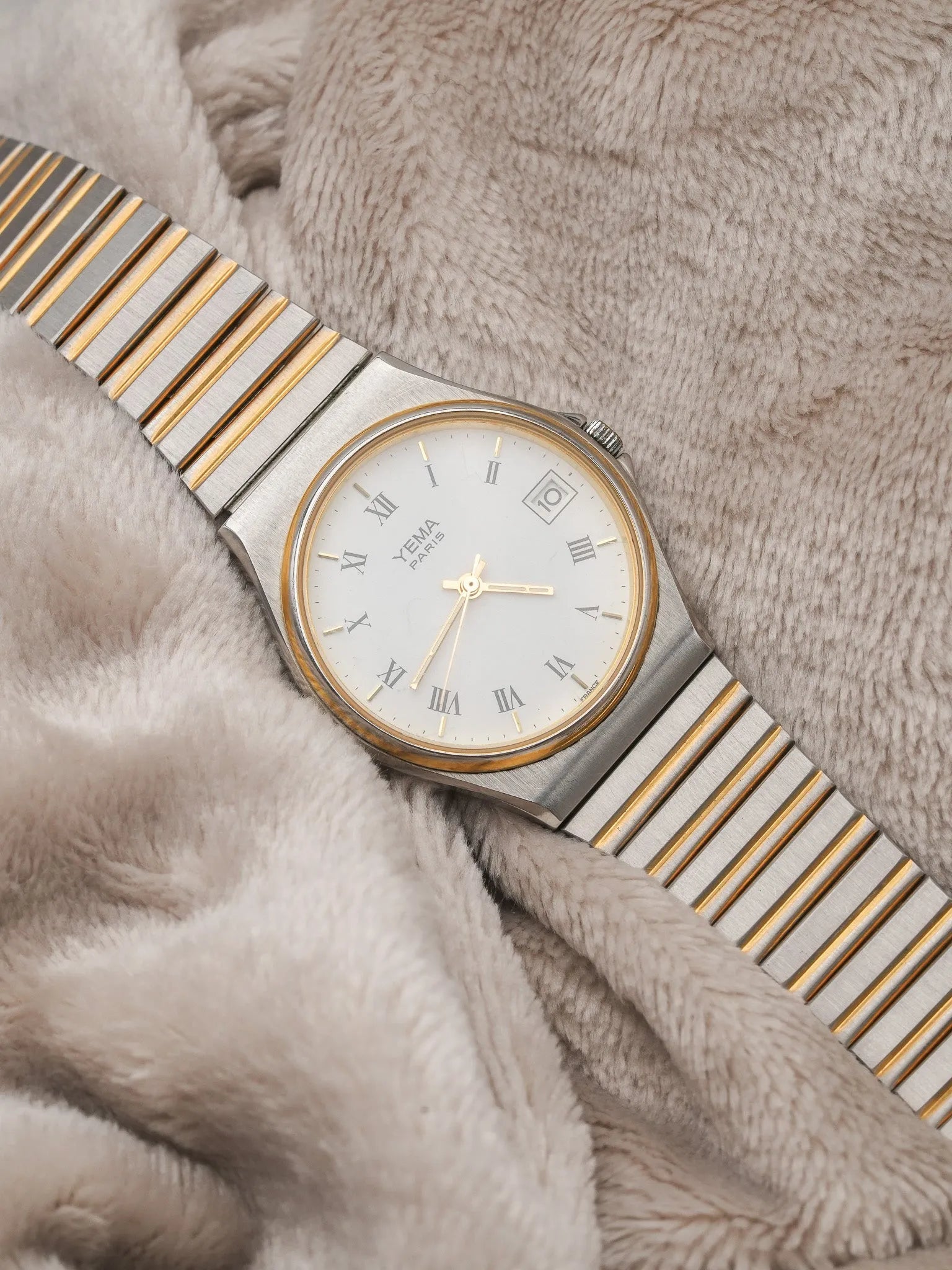 Yema - Royal Acier Or Bracelet intégré - 1990s - Atelier Victor - Vintage Watch Shop