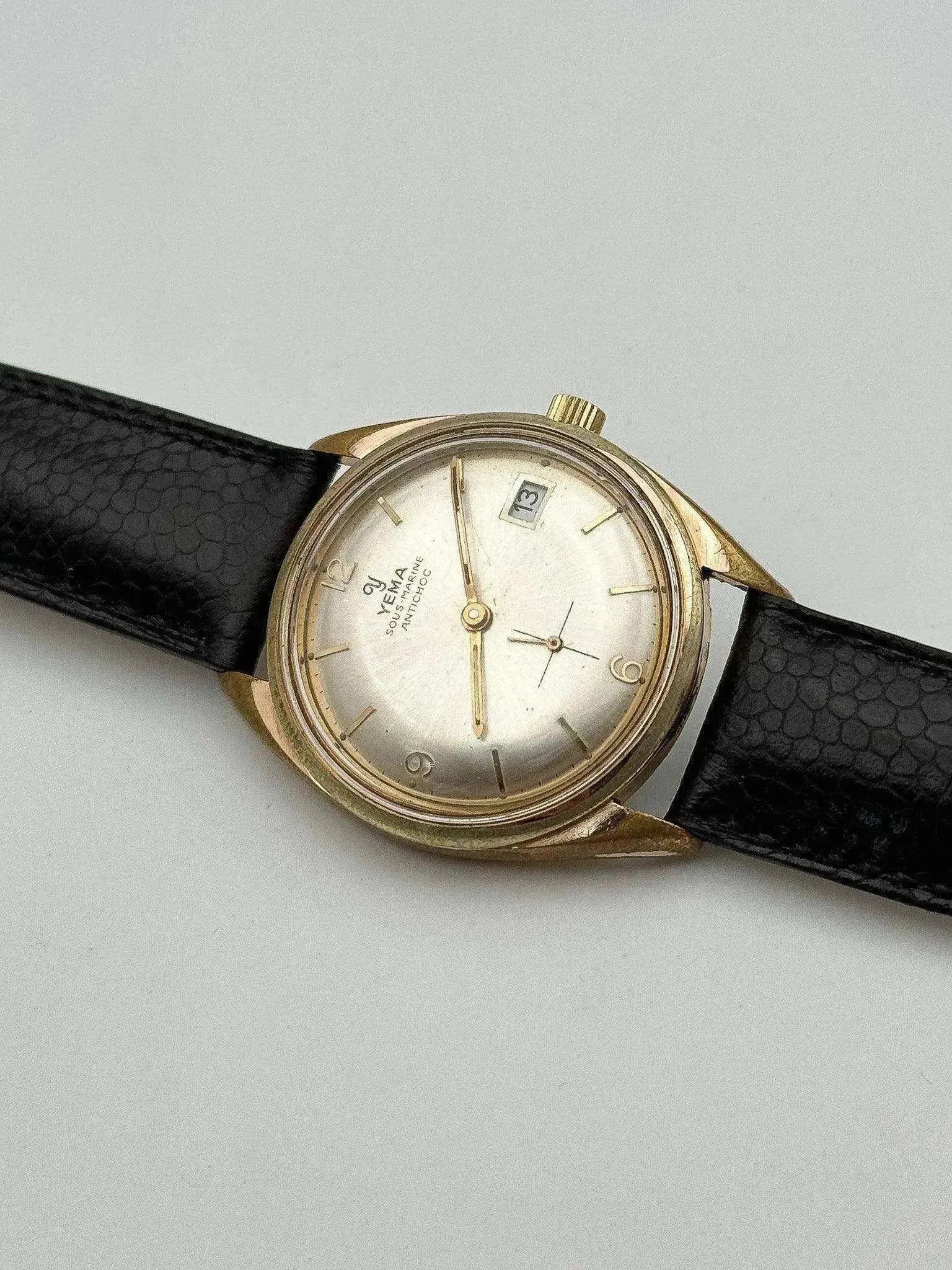 Yema - Sous-Marine Antichoc Plaqué or Rose petite-seconde - 1960s - Atelier Victor