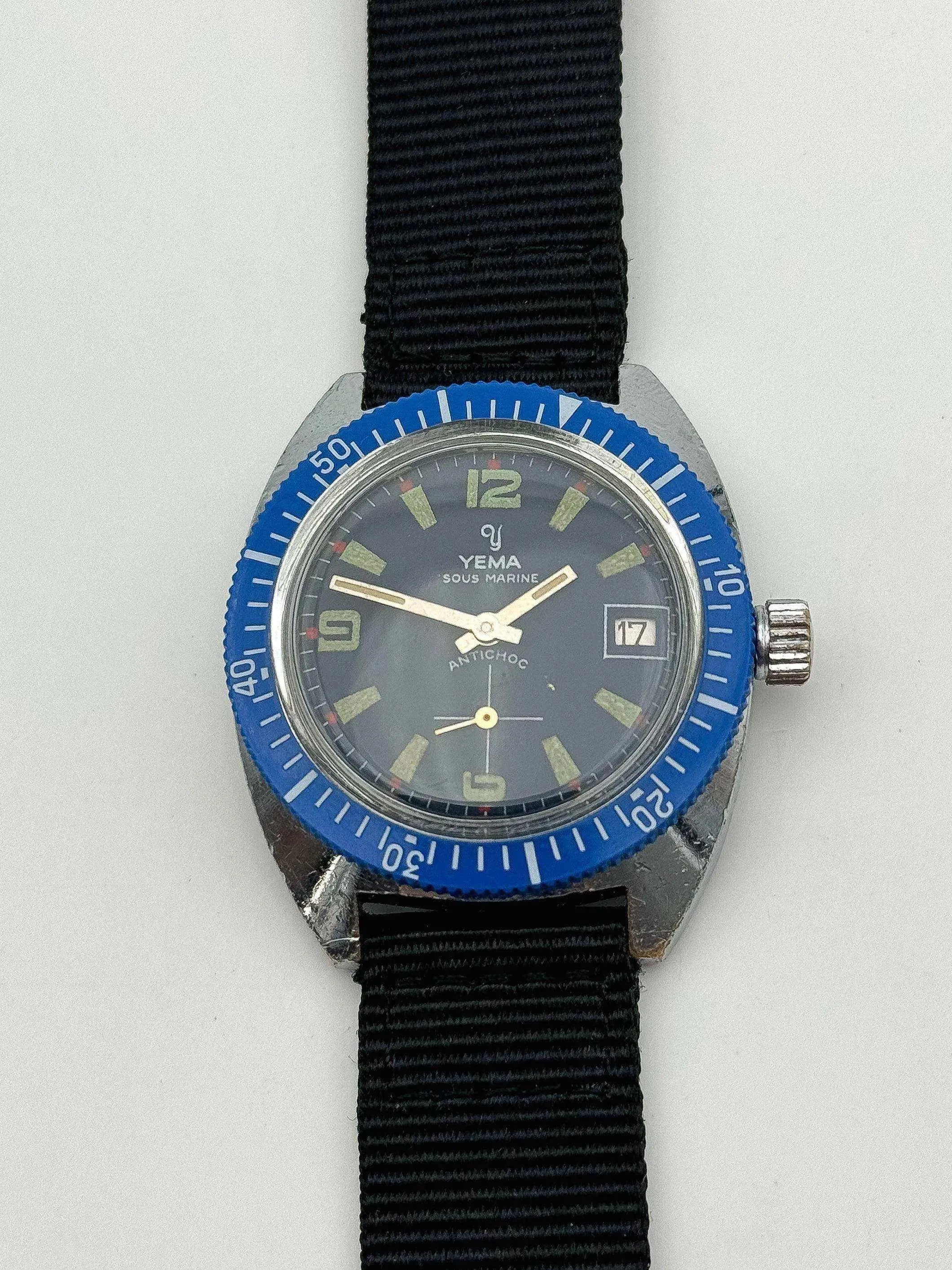 Yema - Sous-Marine Bleu - 1970’s - Atelier Victor Paris - Vintage Watch Shop Dubai