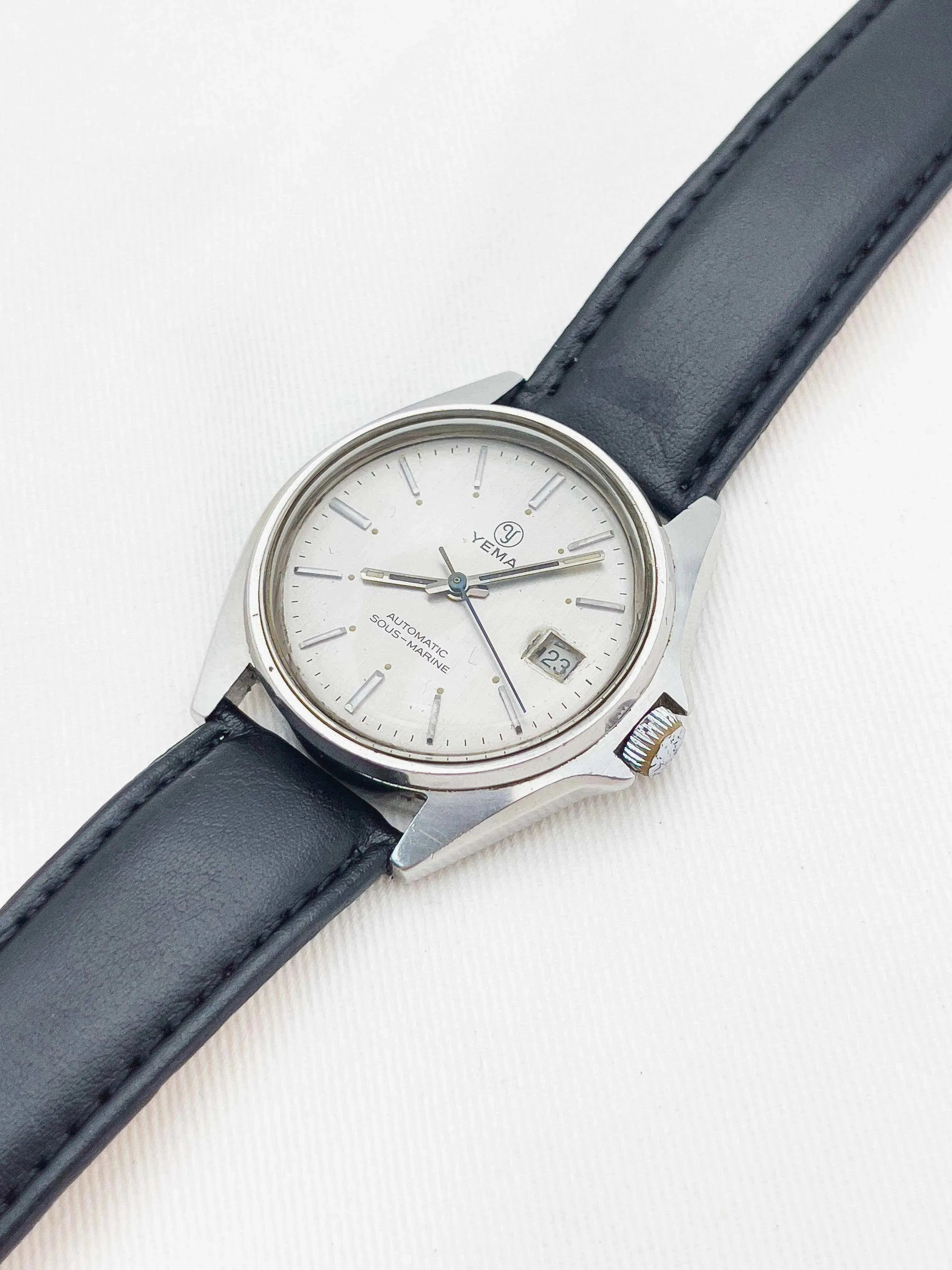 Yema - Sous-Marine Date Noir- 1980s - Atelier Victor Paris - Vintage Watch Shop Dubai