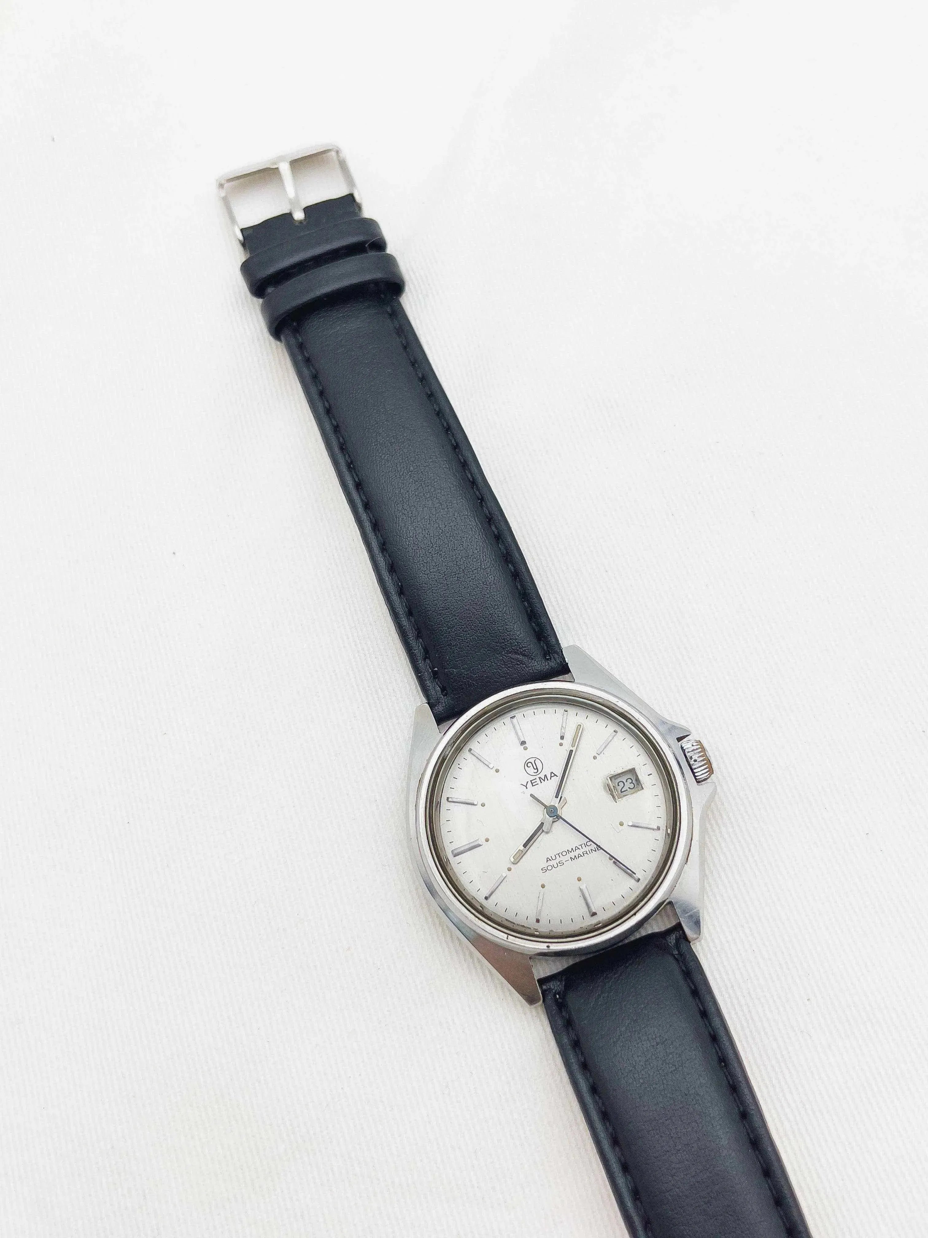 Yema - Sous-Marine Date Noir- 1980s - Atelier Victor Paris - Vintage Watch Shop Dubai