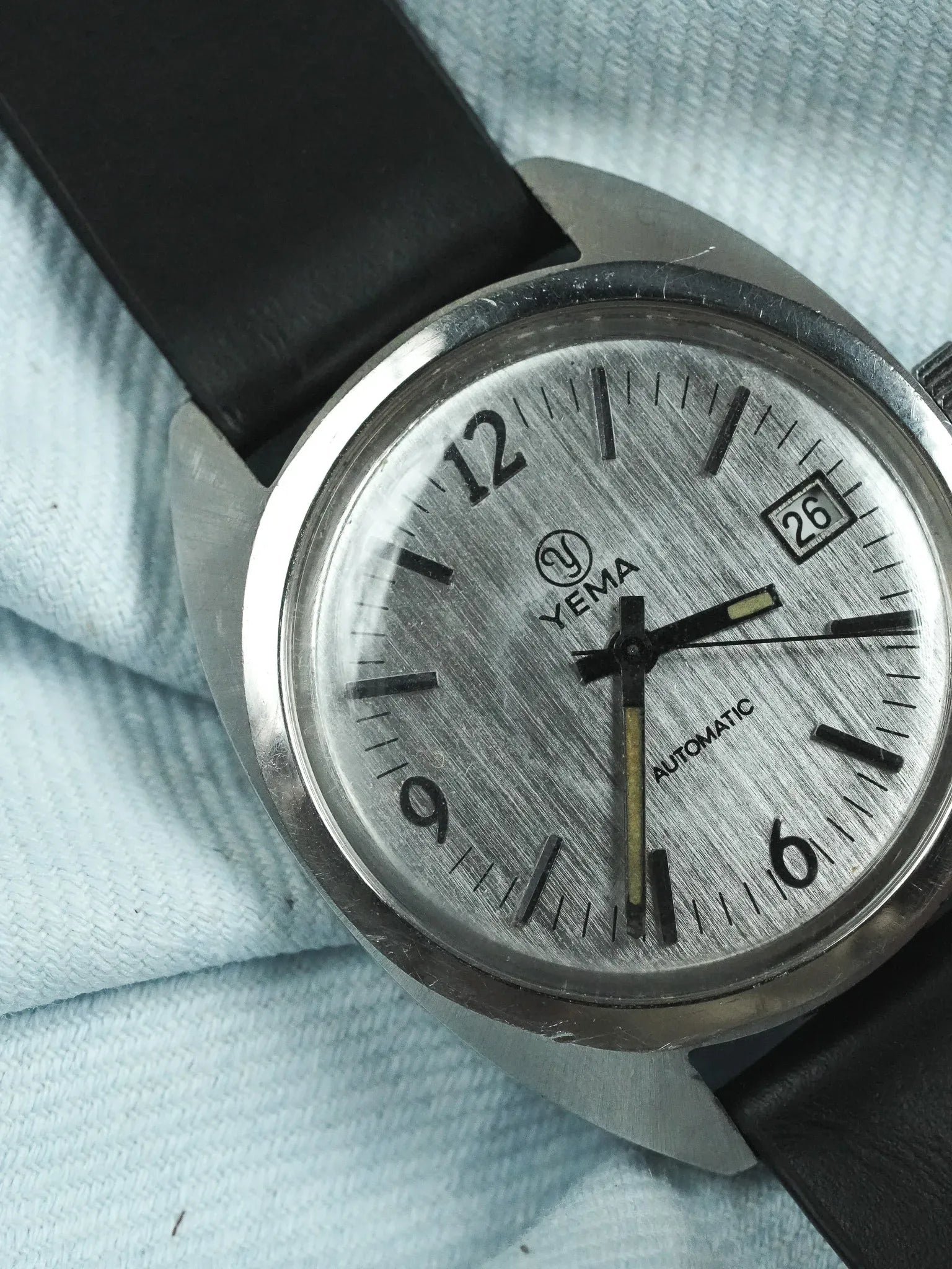 Yema - Sous-Marine Tonneau Acier Brossé Index Batôns - 1960s - Atelier Victor