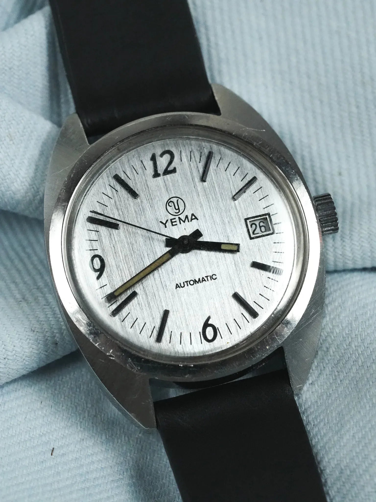 Yema - Sous-Marine Tonneau Acier Brossé Index Batôns - 1960s - Atelier Victor