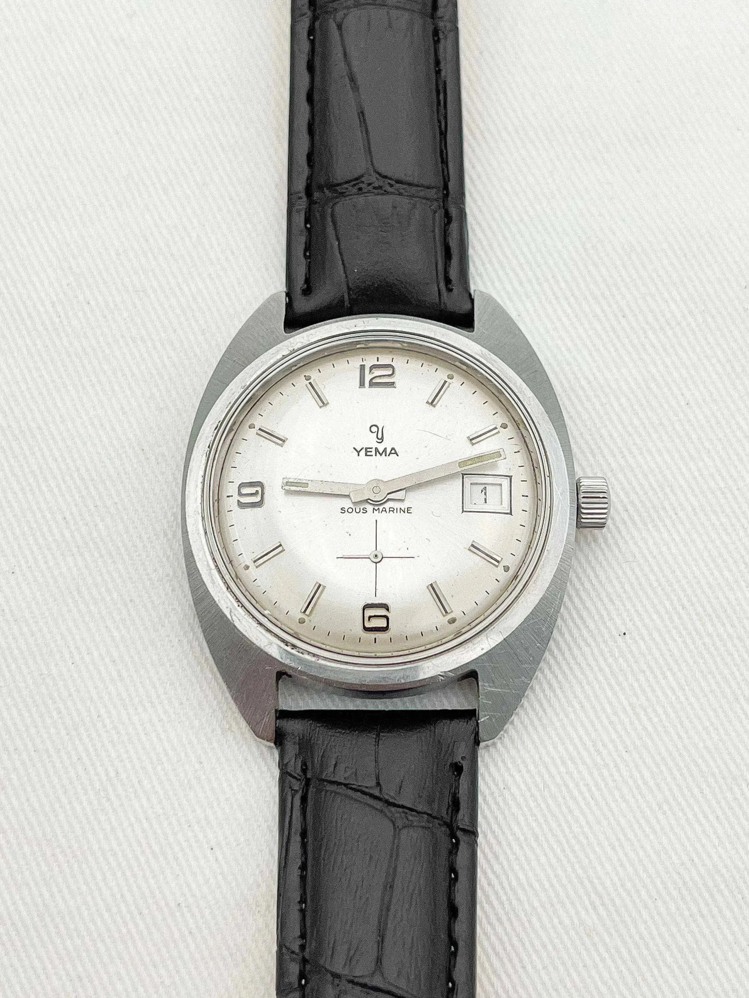 Yema - Sous Marine Tonneau Petite-Seconde Date - 1960s - Atelier Victor Paris - Vintage Watch Shop Dubai