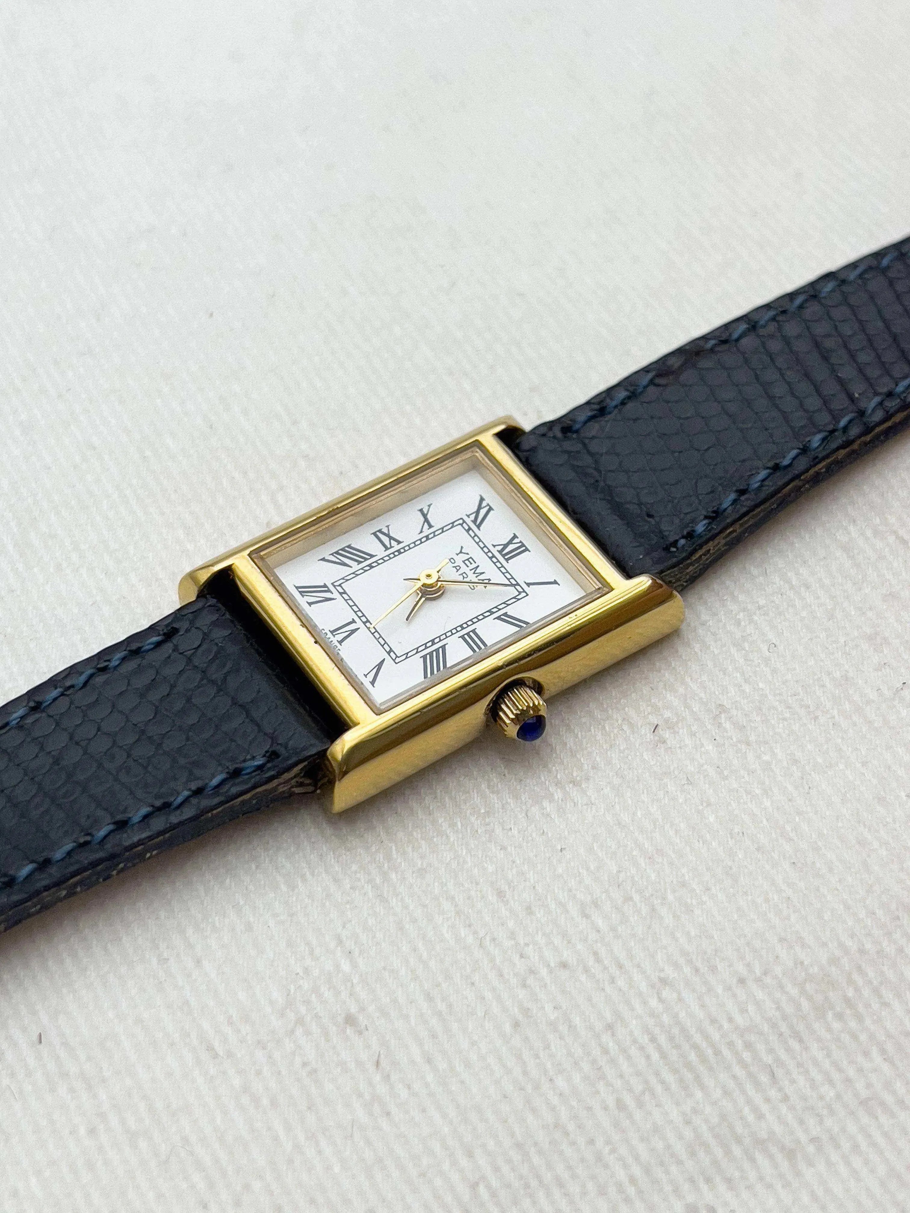 Yema - Tank Femme Cabochon - 1990’s - Atelier Victor Paris - Vintage Watch Shop Dubai