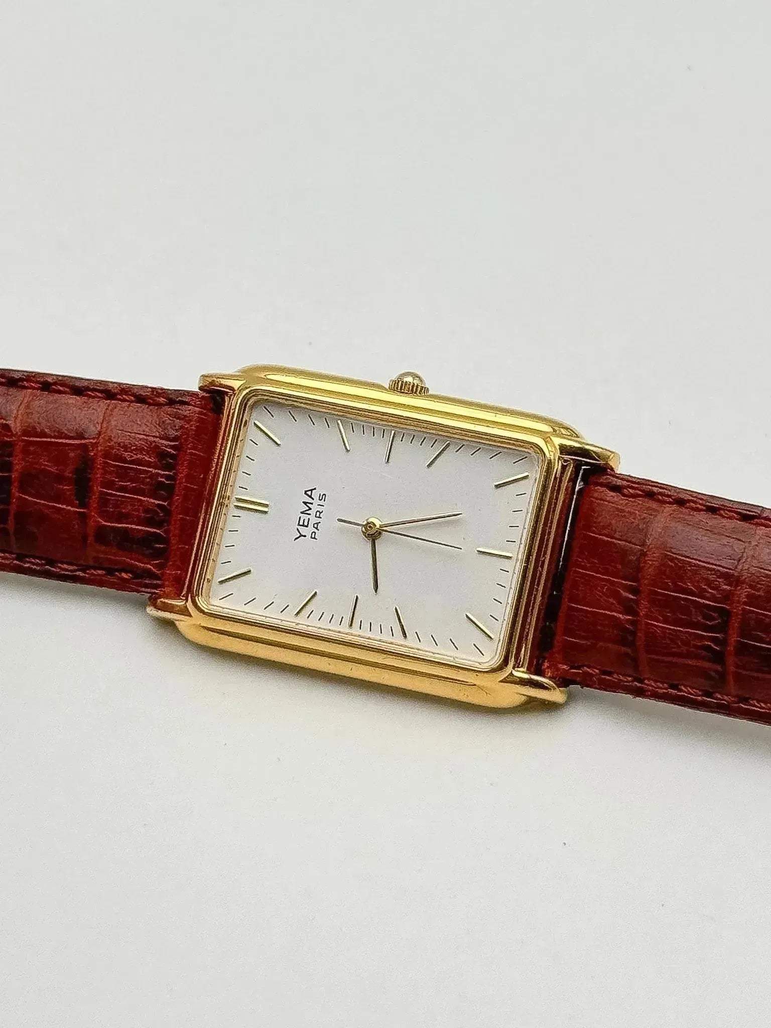 Yema - Tank Plaqué Or Cadran Blanc - 1990s - Atelier Victor