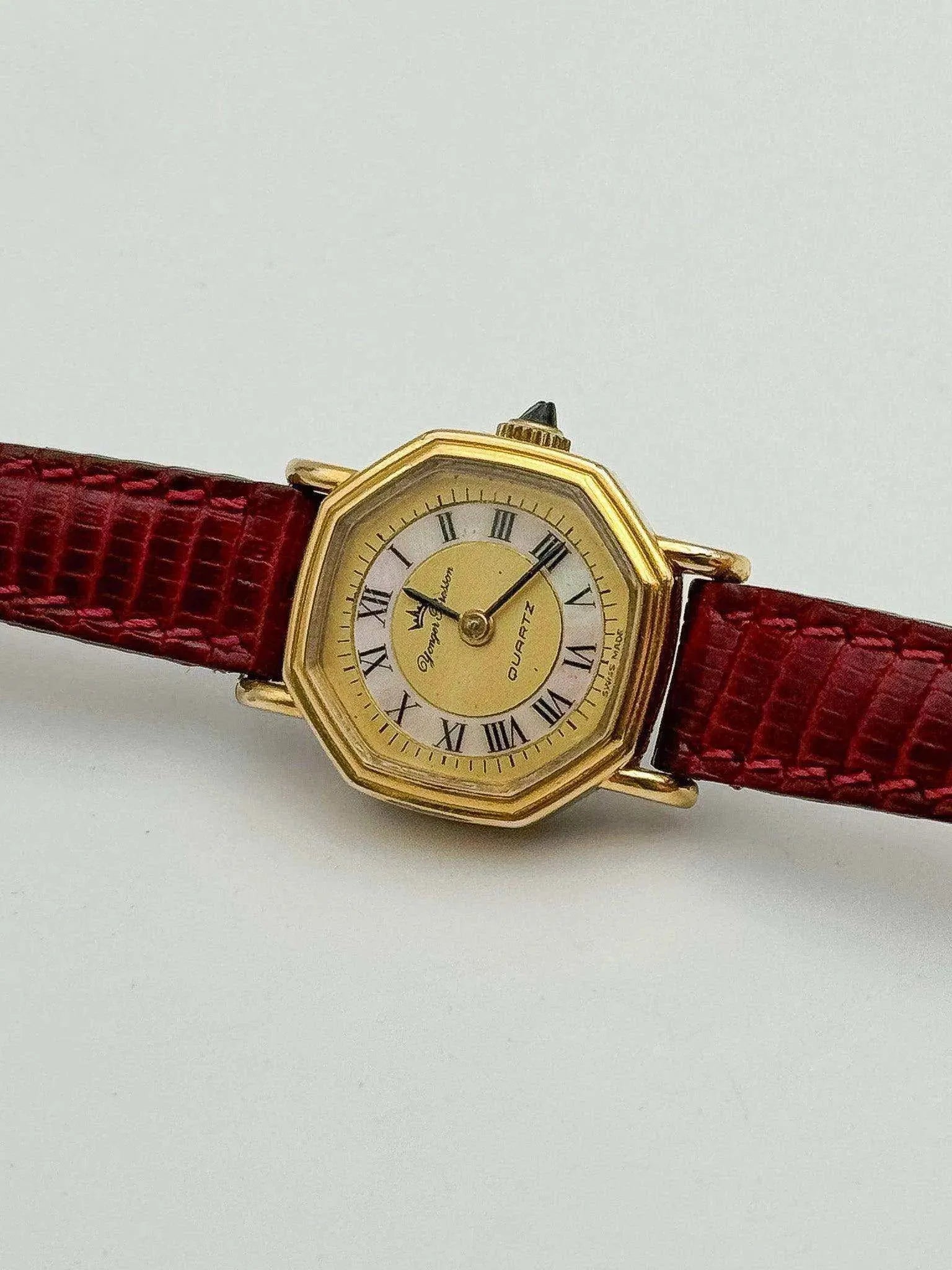 Yonger & Besson - Cadran Nacré plaqué or Femme - 1990s - Atelier Victor Paris - Vintage Watch Shop Dubai