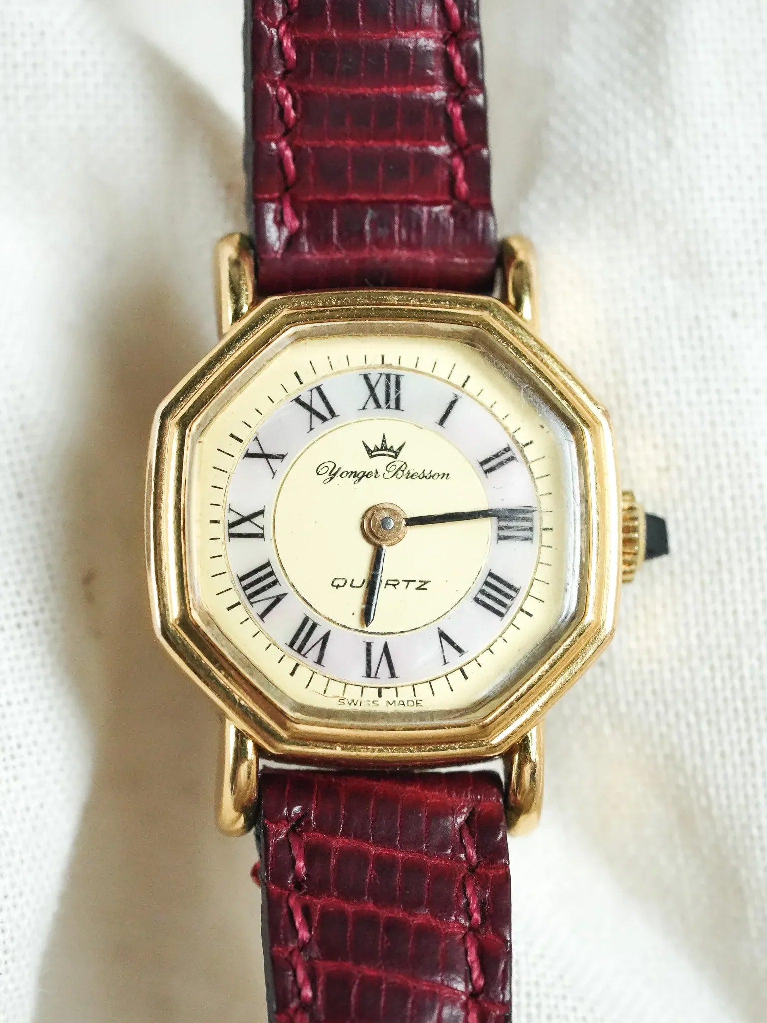 Yonger & Besson - Cadran Nacré plaqué or Femme - 1990s - Atelier Victor - Vintage  Shop