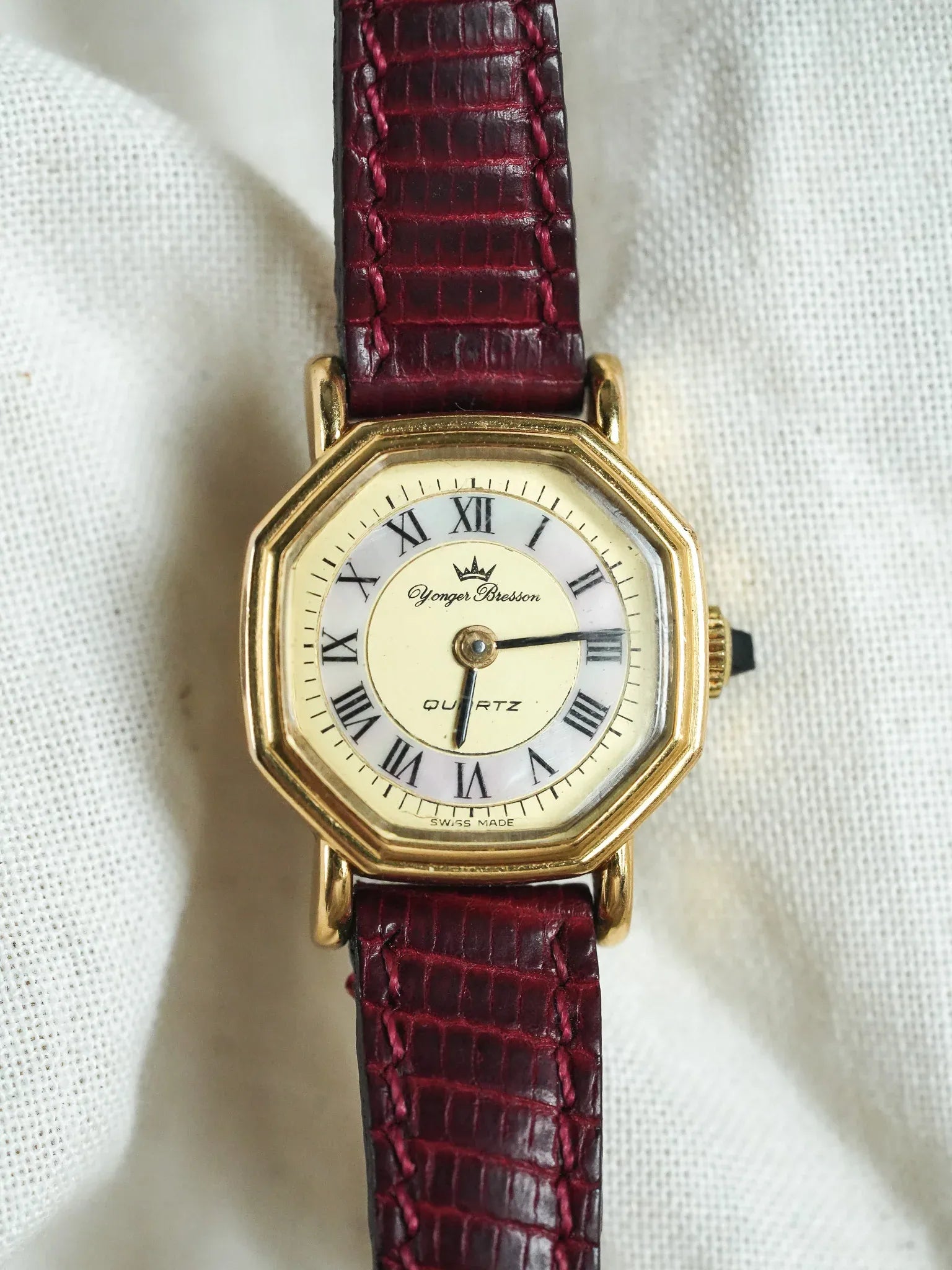 Yonger & Besson - Cadran Nacré plaqué or Femme - 1990s - Atelier Victor - Vintage  Shop