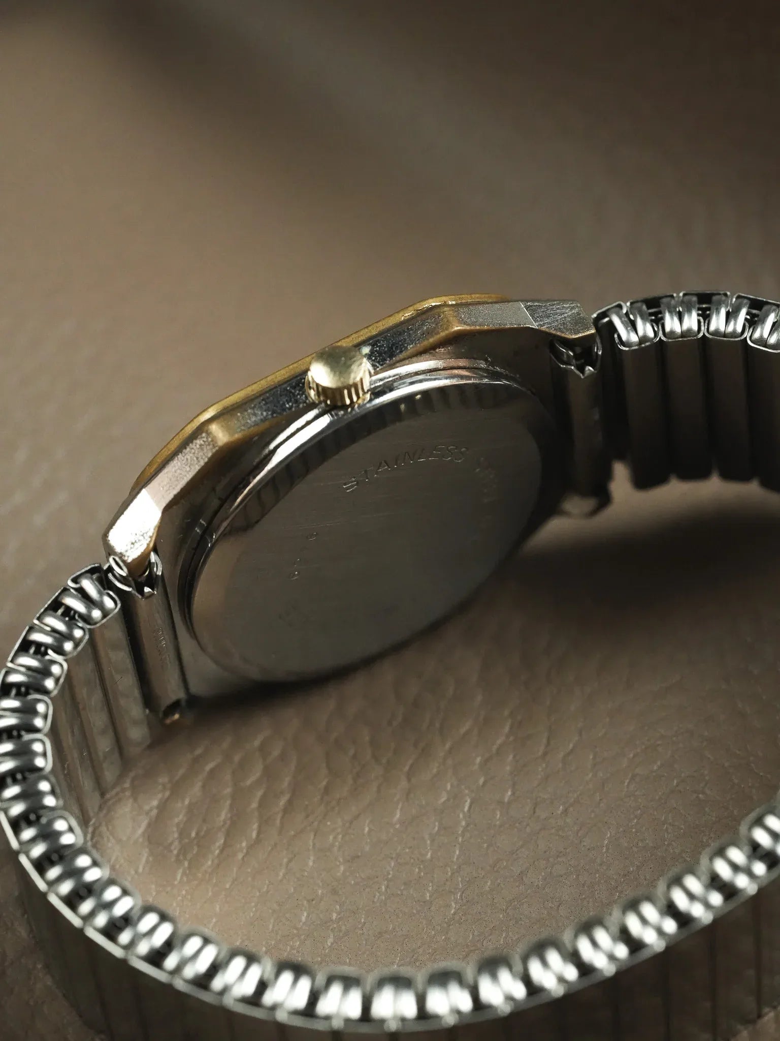 Yves Fely - Tank Octogonale XL Bicolore cadran noir chiffres romain - 1990s - Atelier Victor