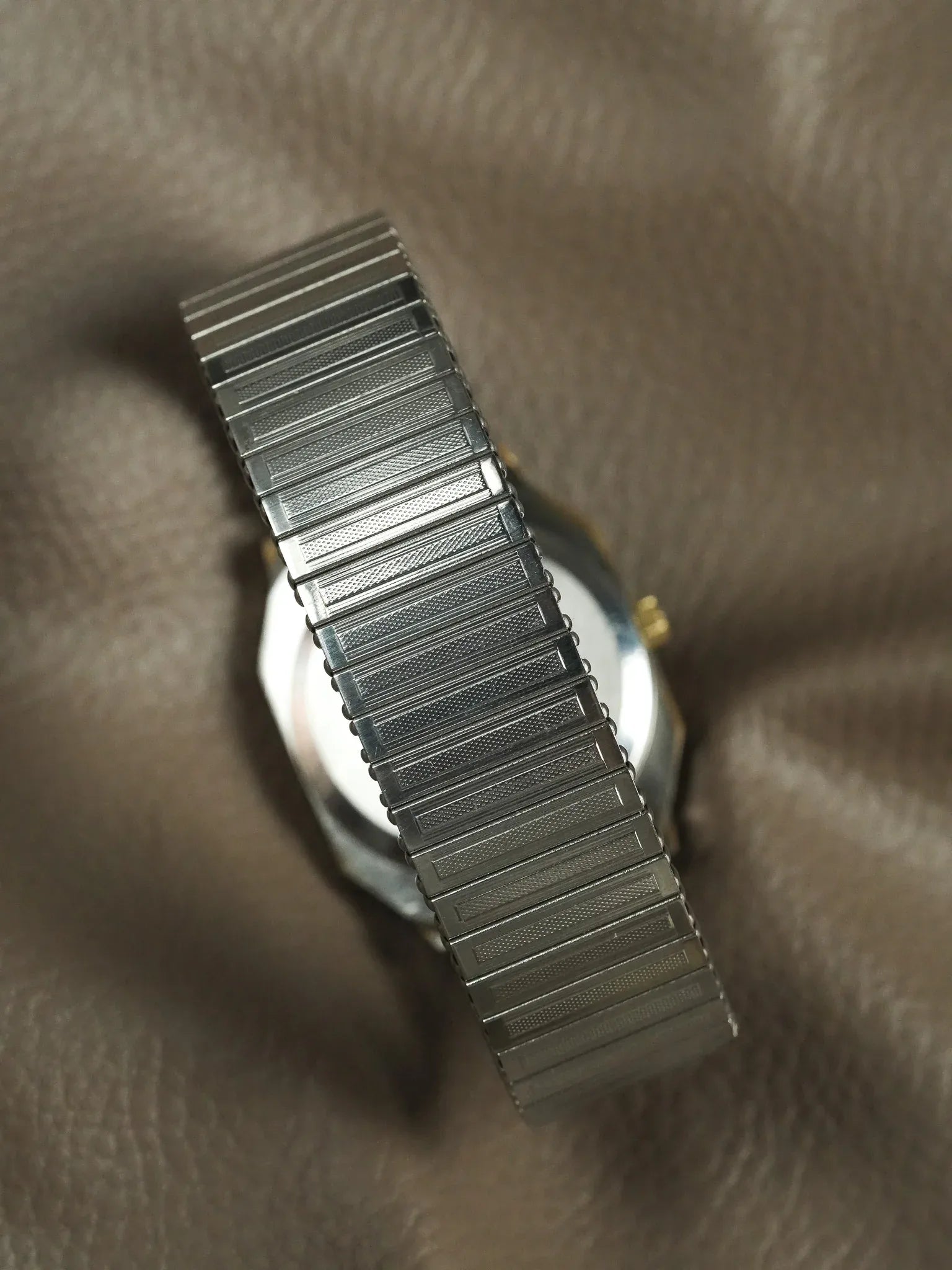 Yves Fely - Tank Octogonale XL Bicolore cadran noir chiffres romain - 1990s - Atelier Victor