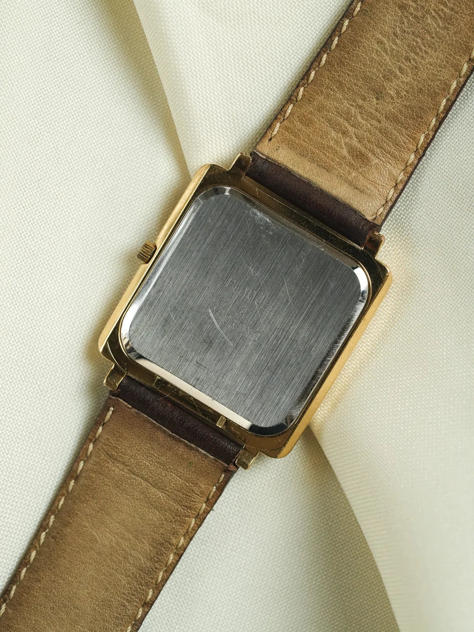 Yves Meillon Paris - Tank XL Carrée Romain Plaqué or - 1990s - Atelier Victor